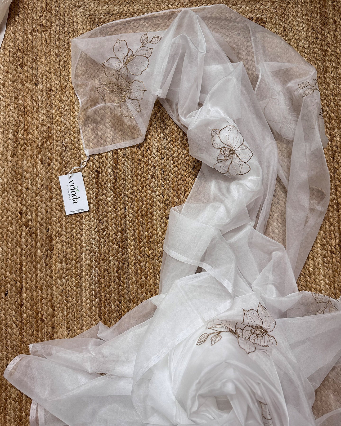 Tulip Cream Saree