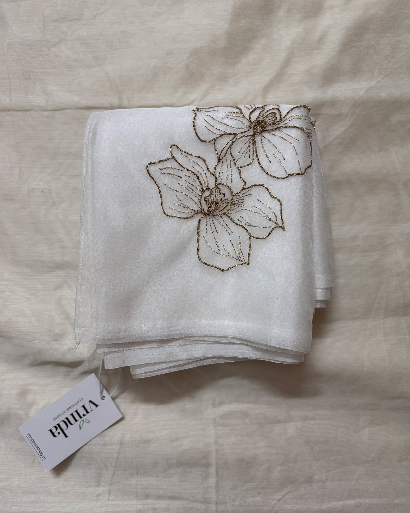 Tulip Cream Saree