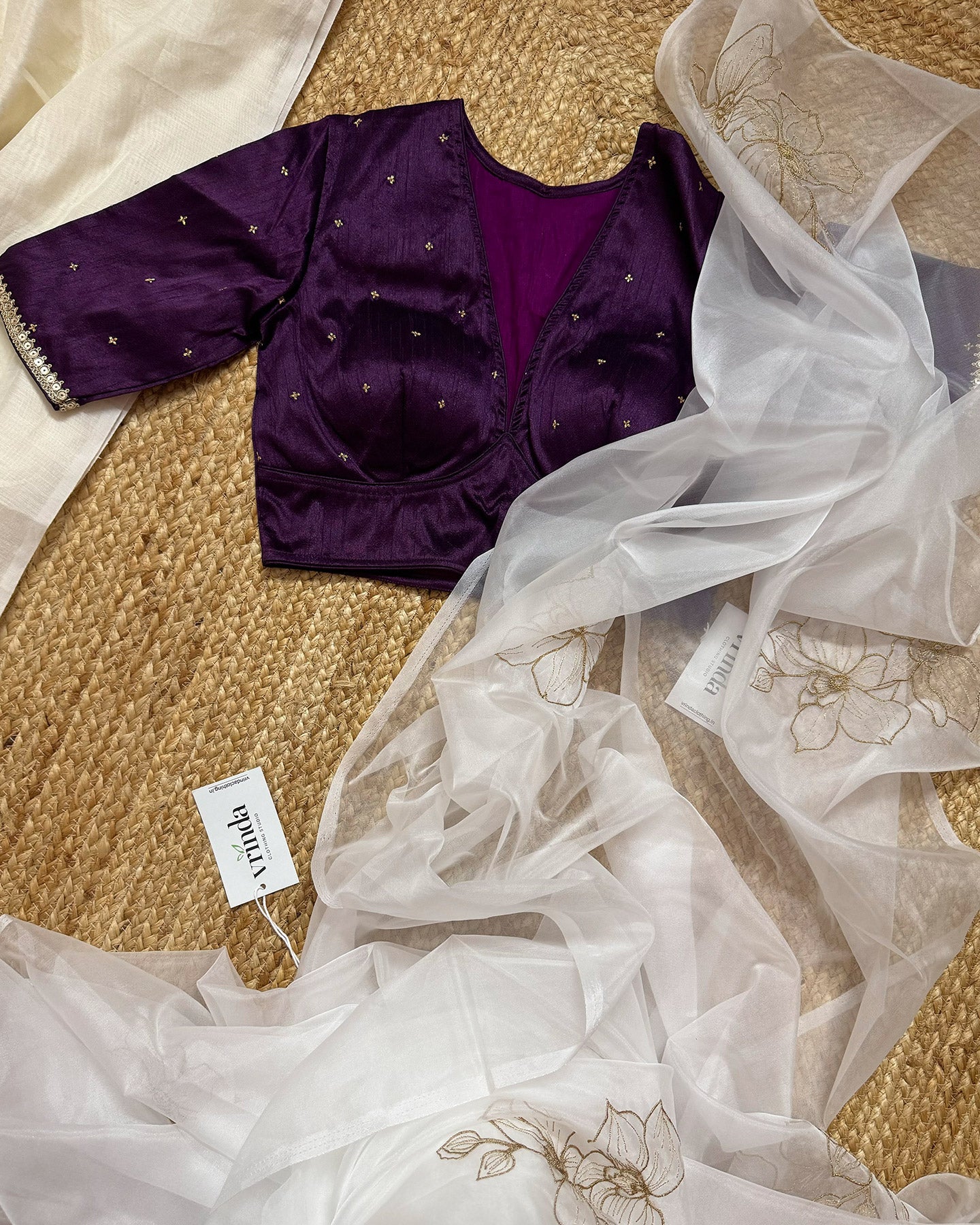 Tulip Cream Saree