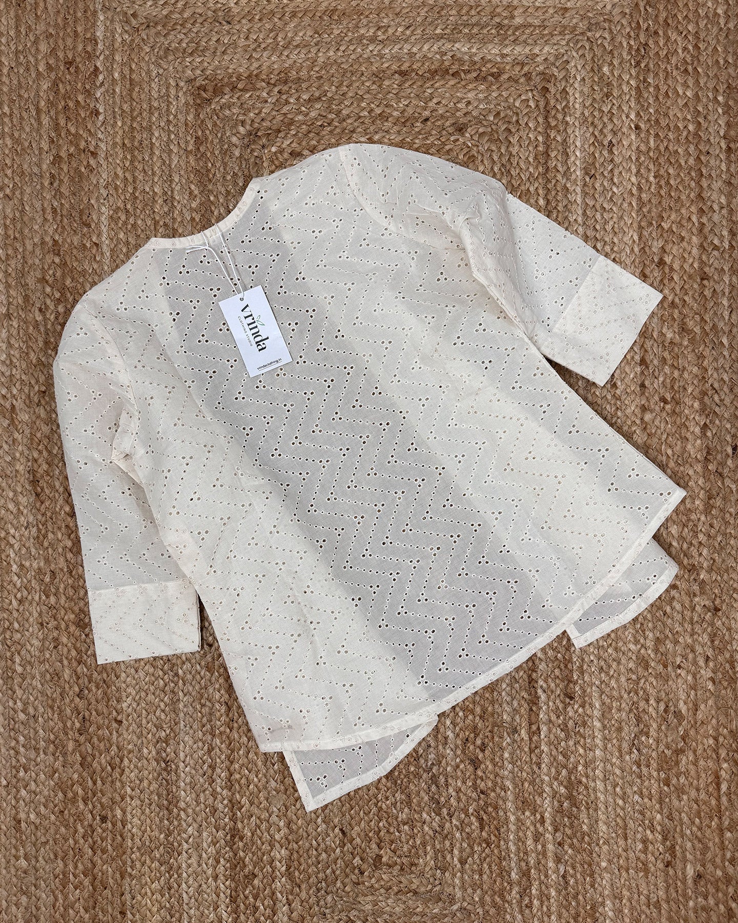 Ivory Chevron Shrug