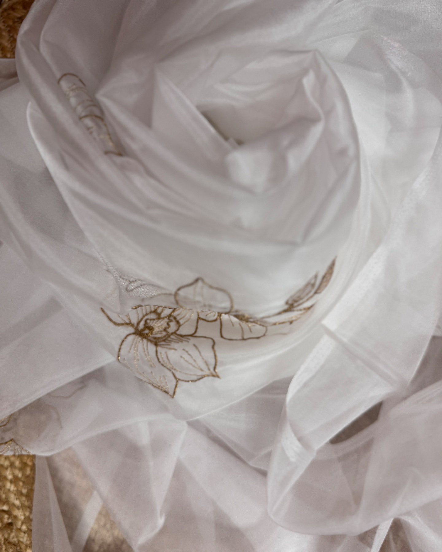 Tulip Cream Saree