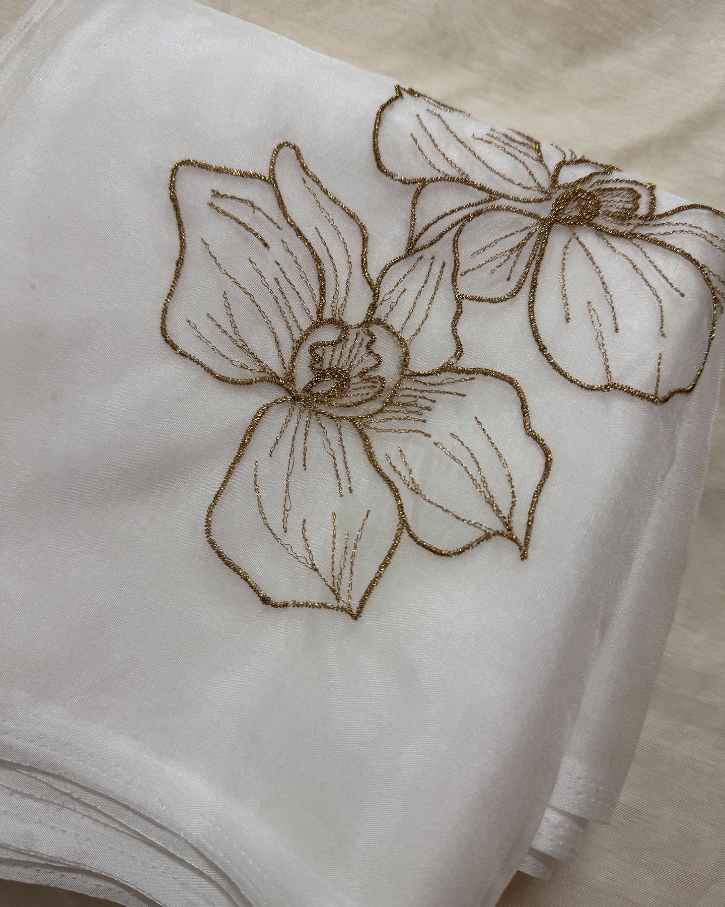 Tulip Cream Saree