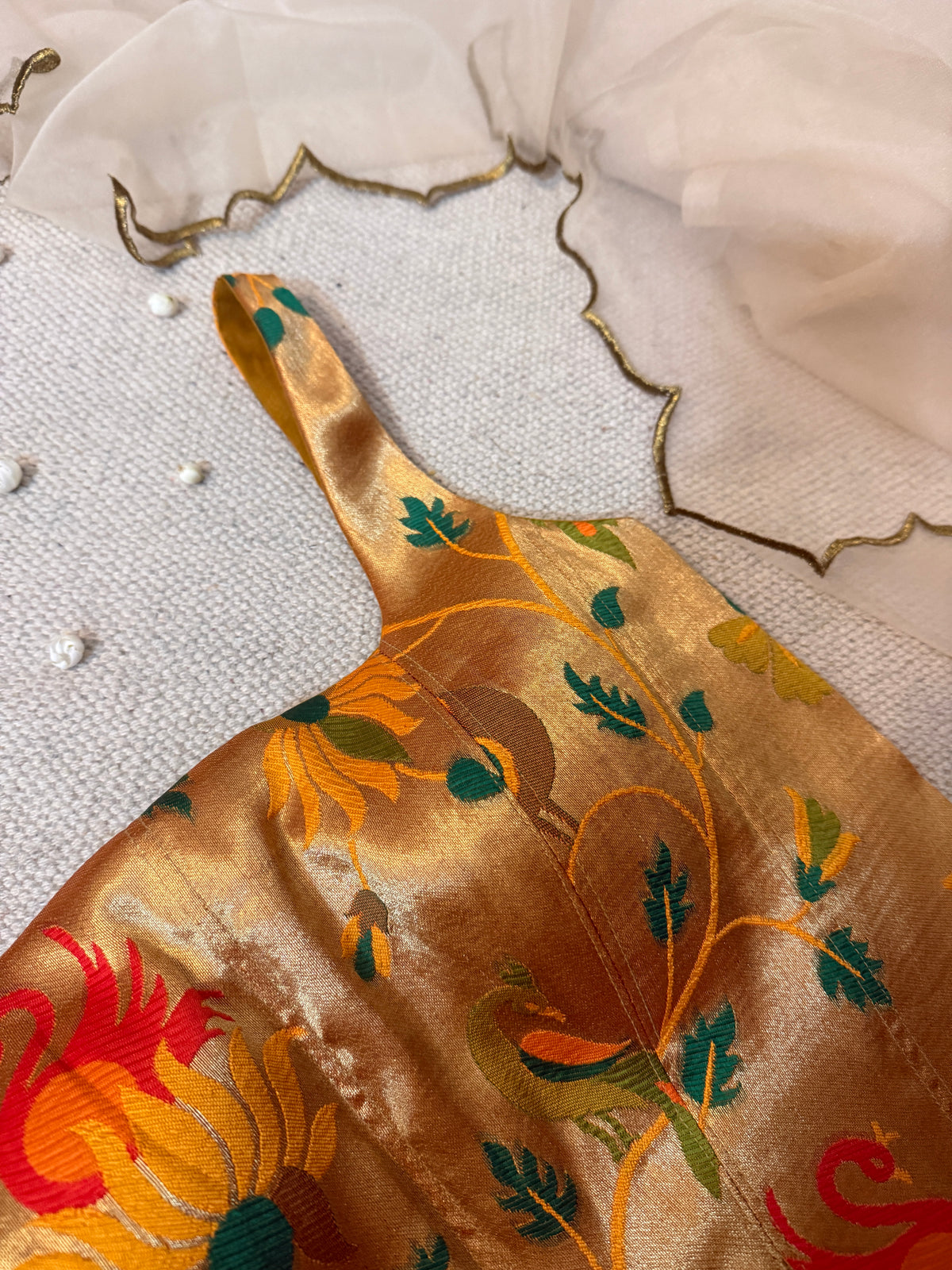 Peela paithani Corset