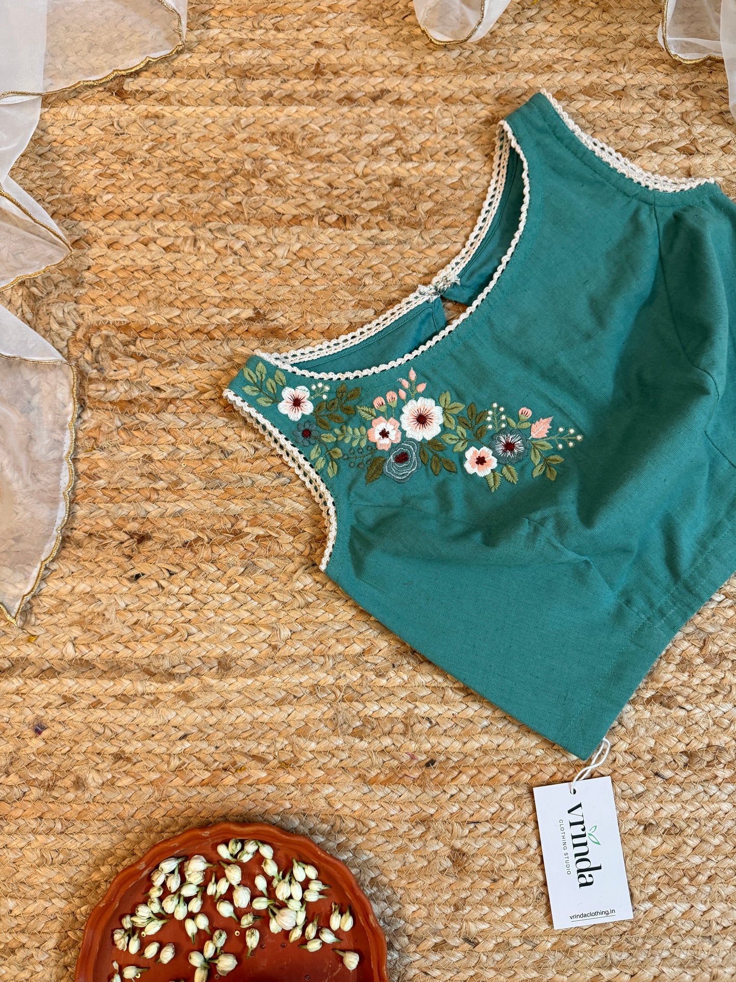 Country fields turquoise Blouse