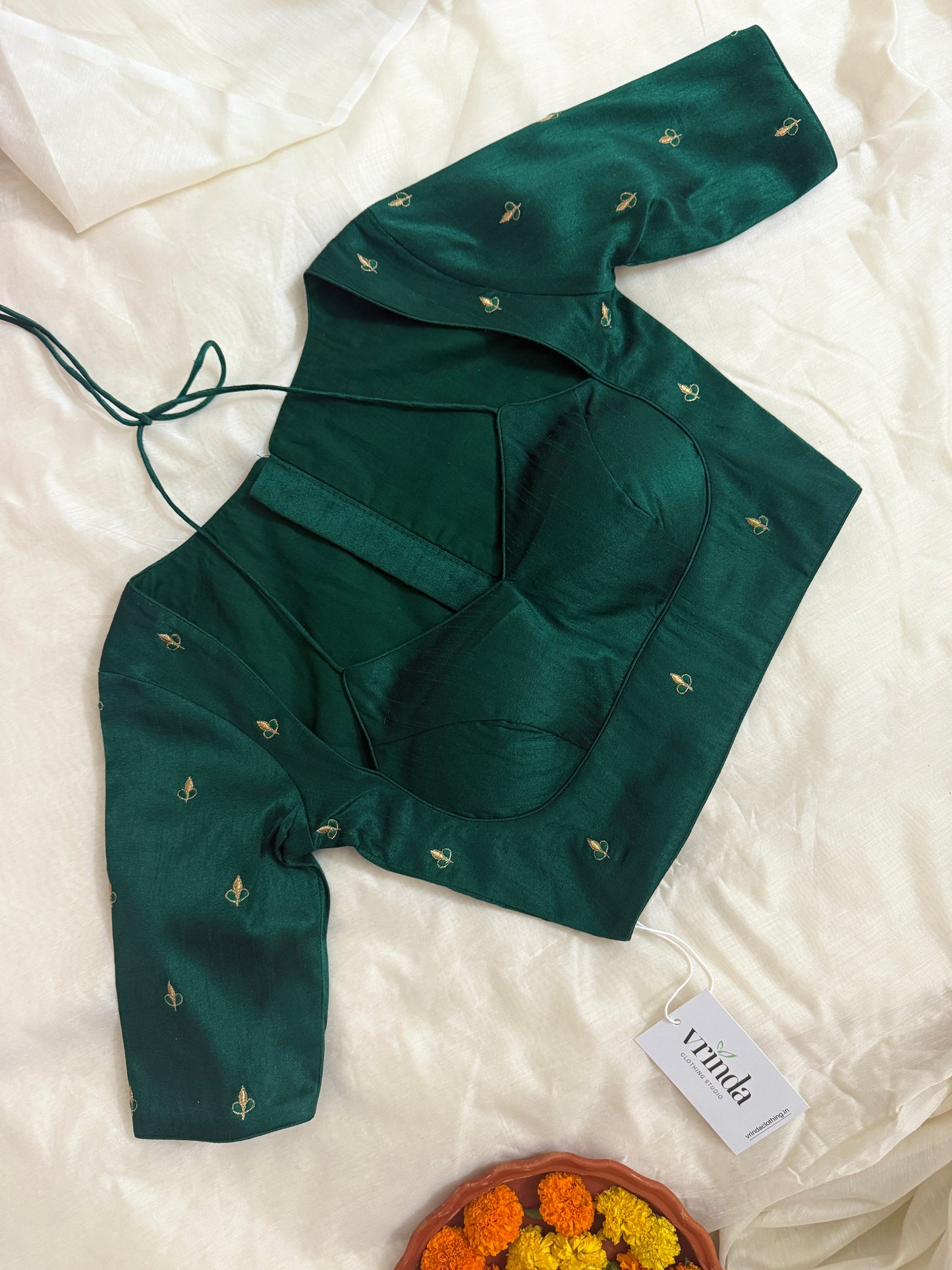 Panash forest green Blouse