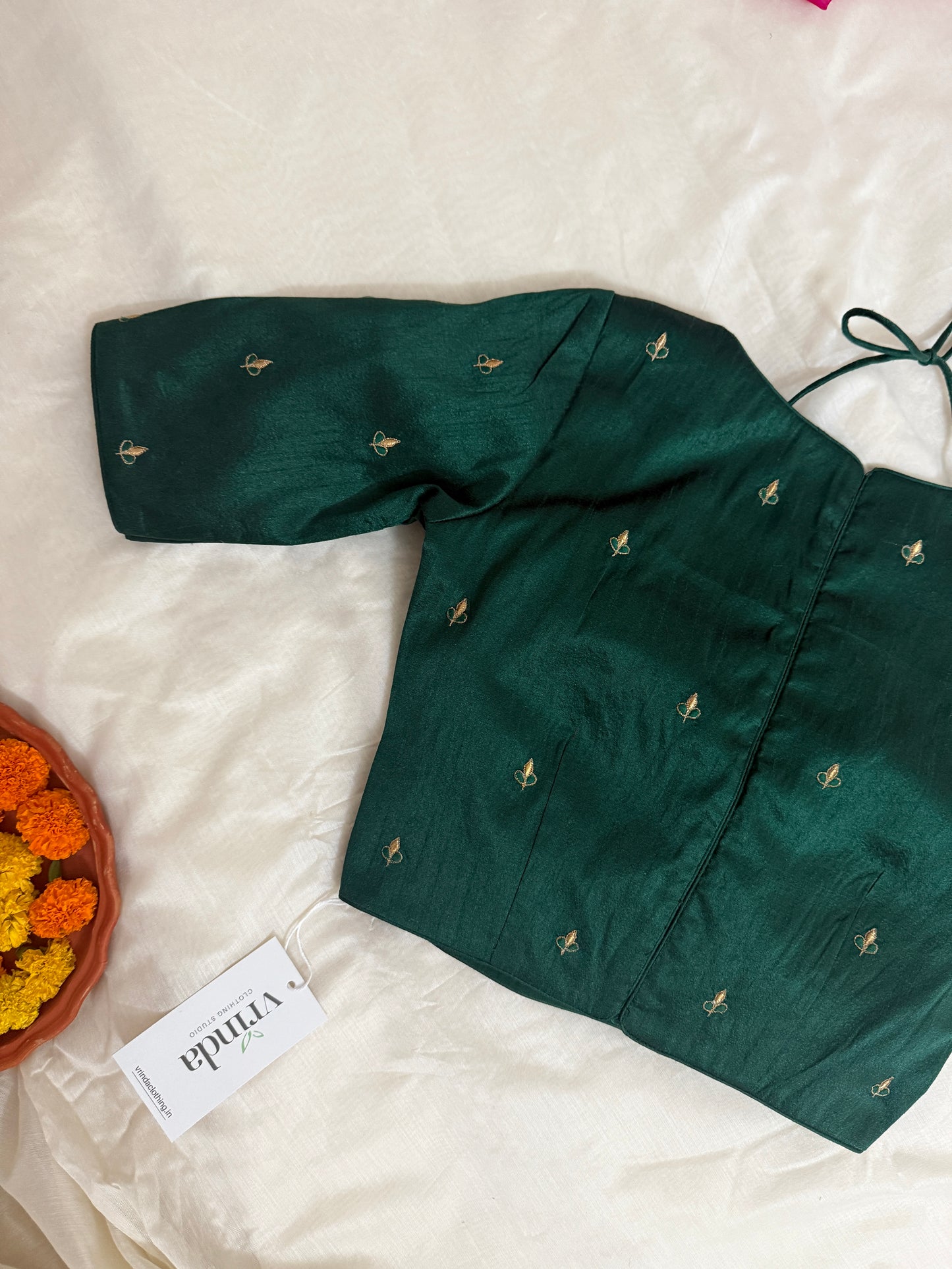 Panash forest green Blouse