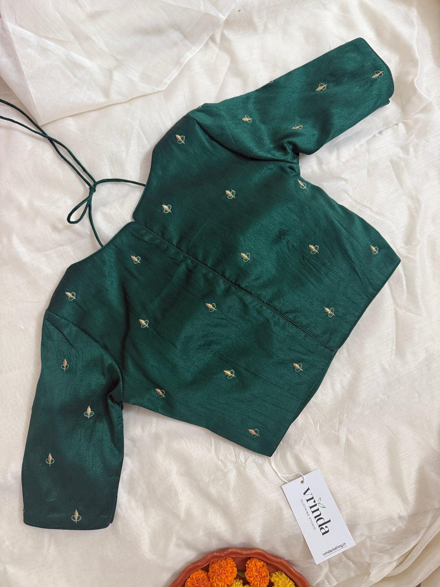 Panash forest green Blouse