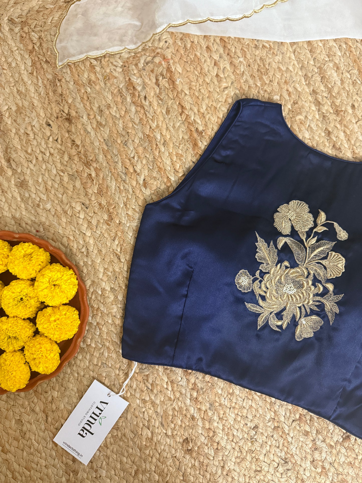 Satin Sapphire Blouse
