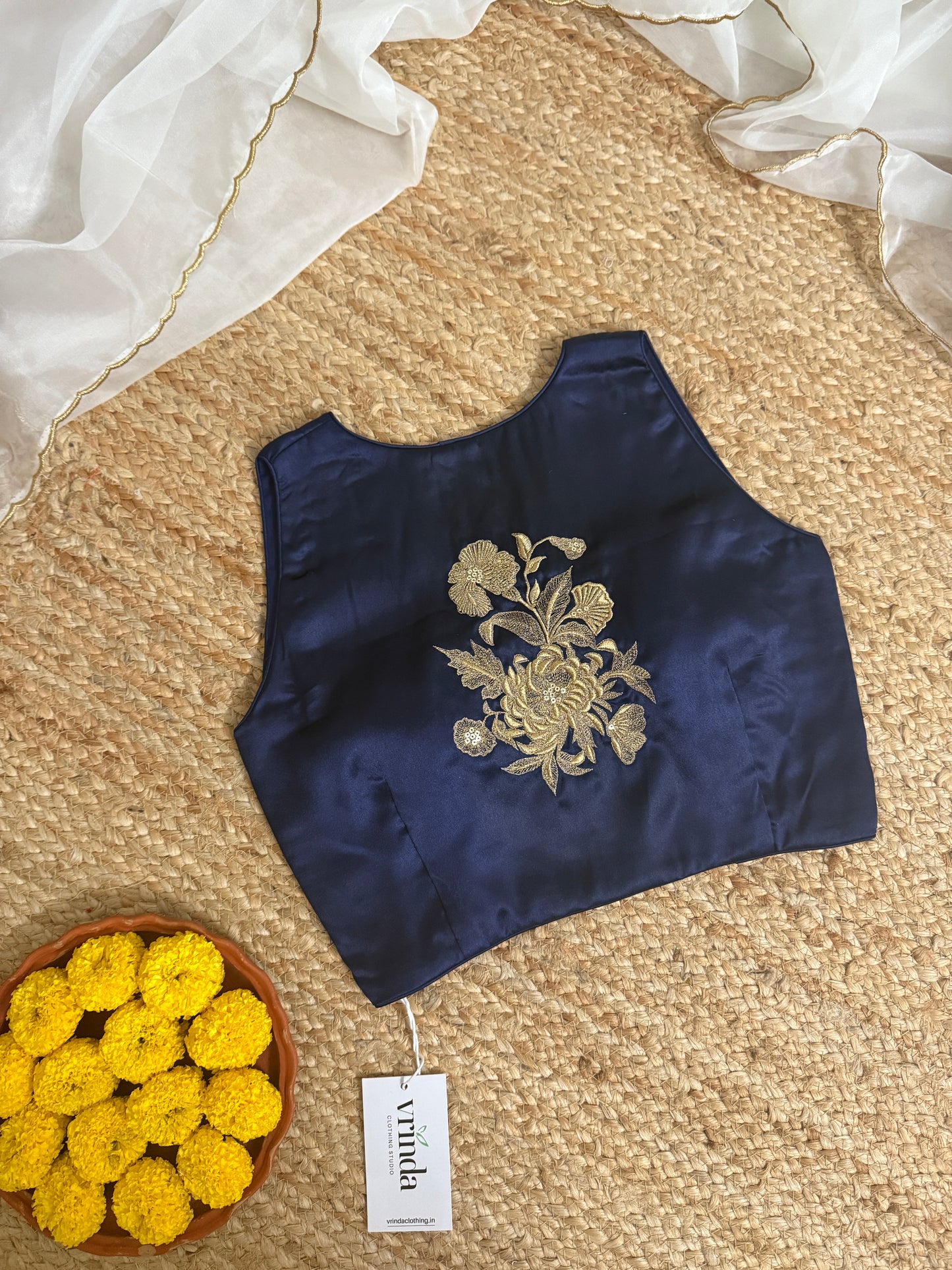 Satin Sapphire Blouse