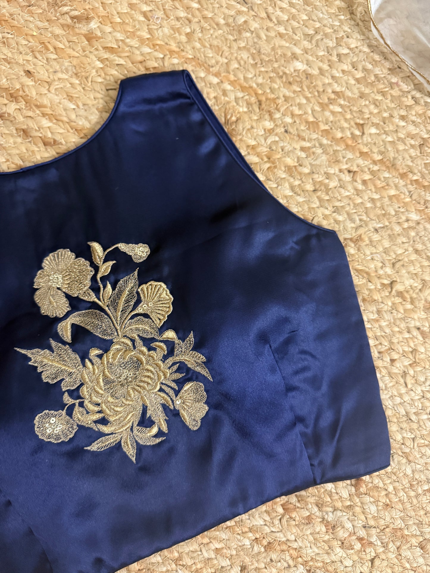 Satin Sapphire Blouse