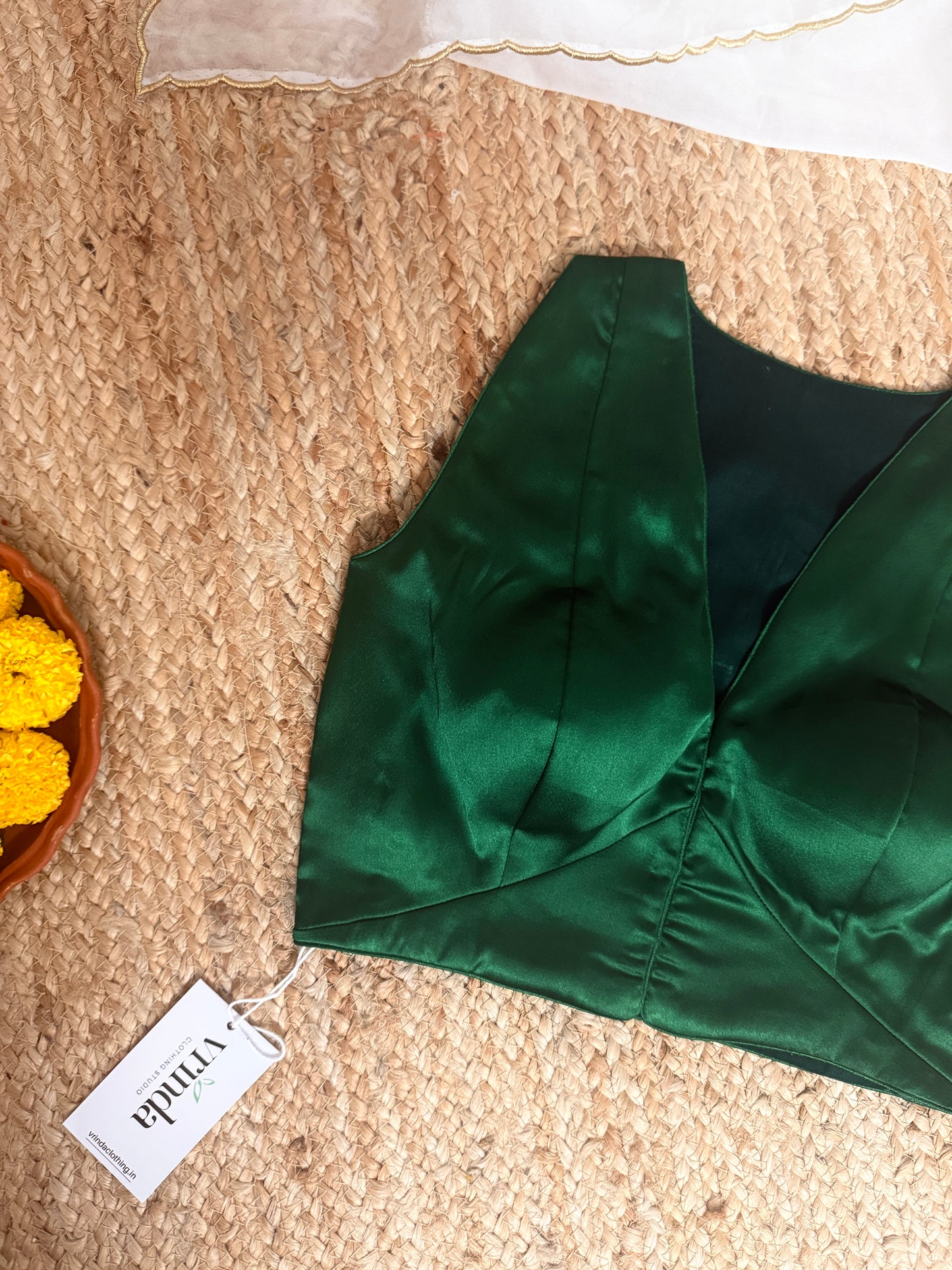 Satin emerald Blouse
