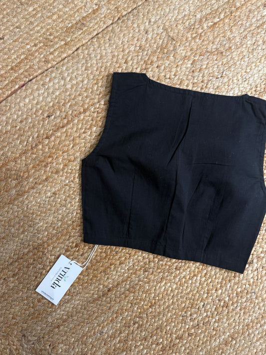 Wind Flower Black Blouse