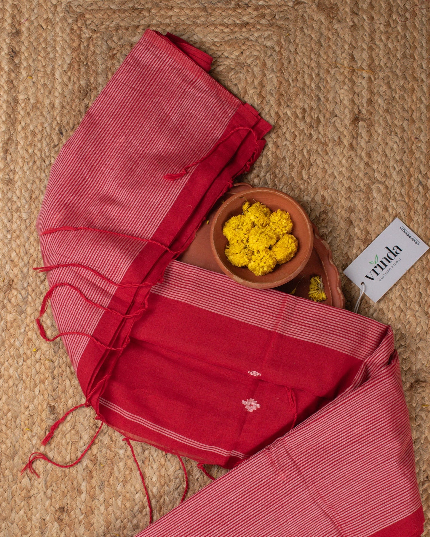 Abriti Red Saree