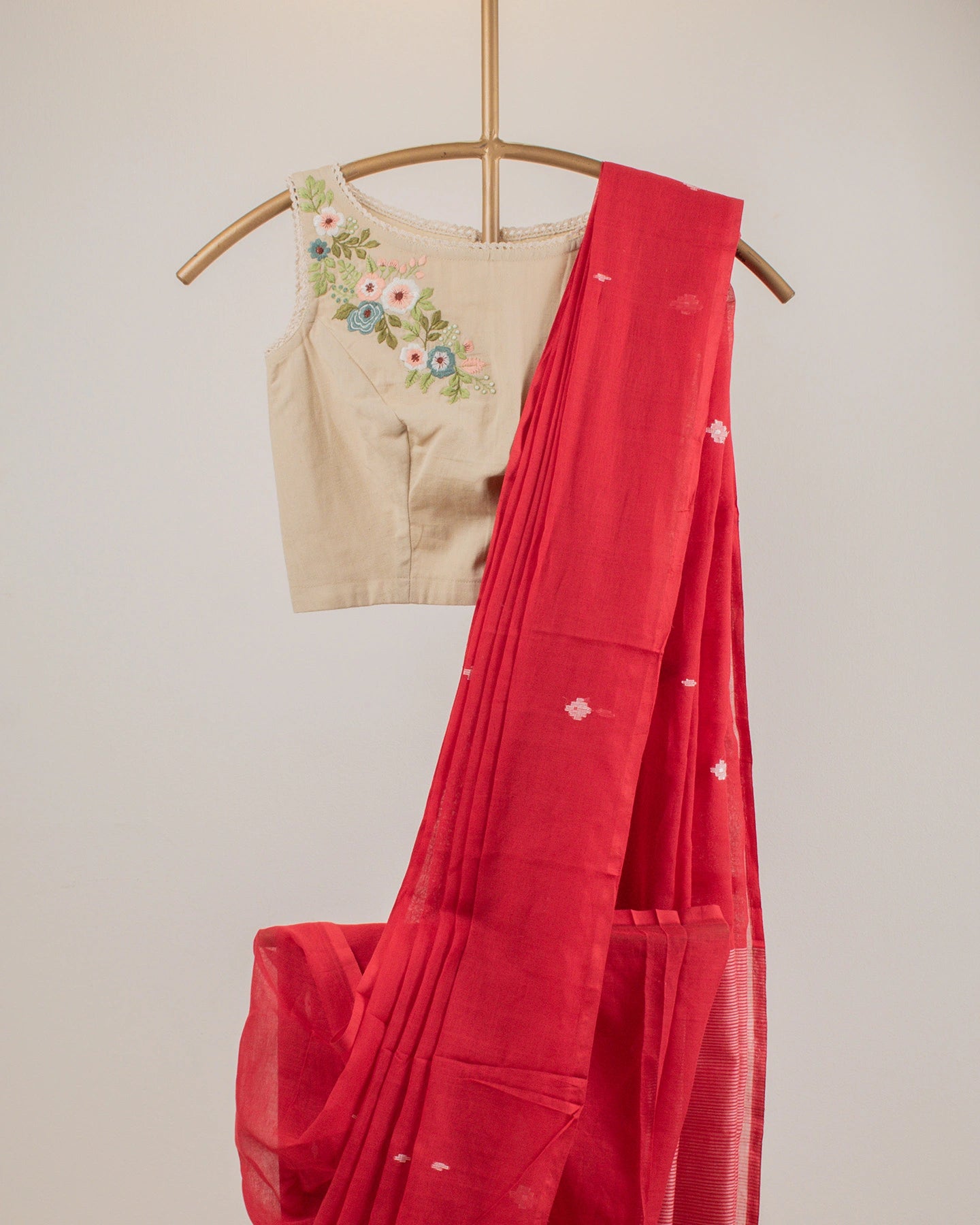 Abriti Red Saree