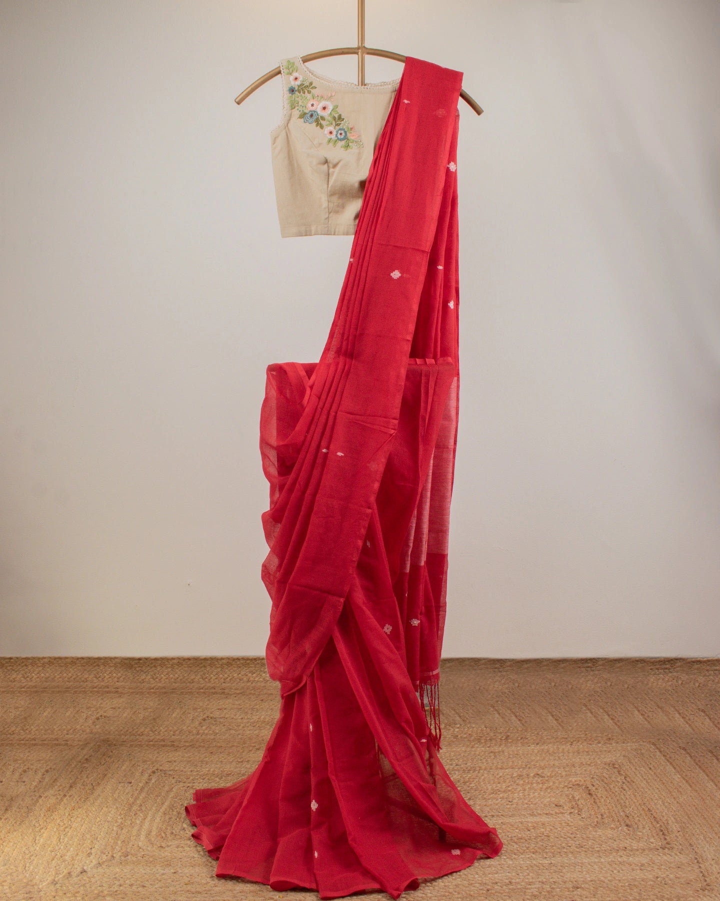 Abriti Red Saree