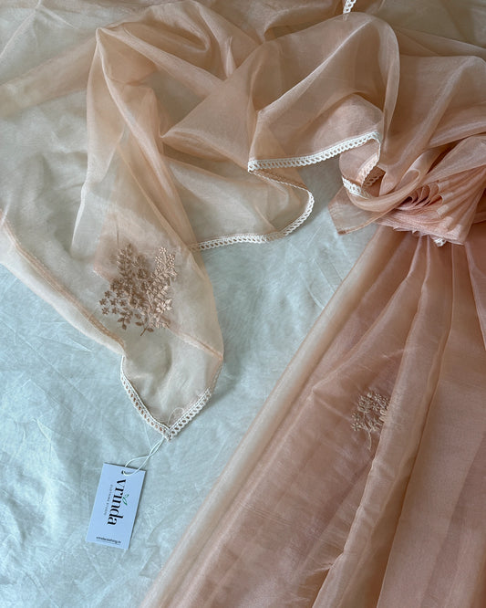 Apricot Blush Saree