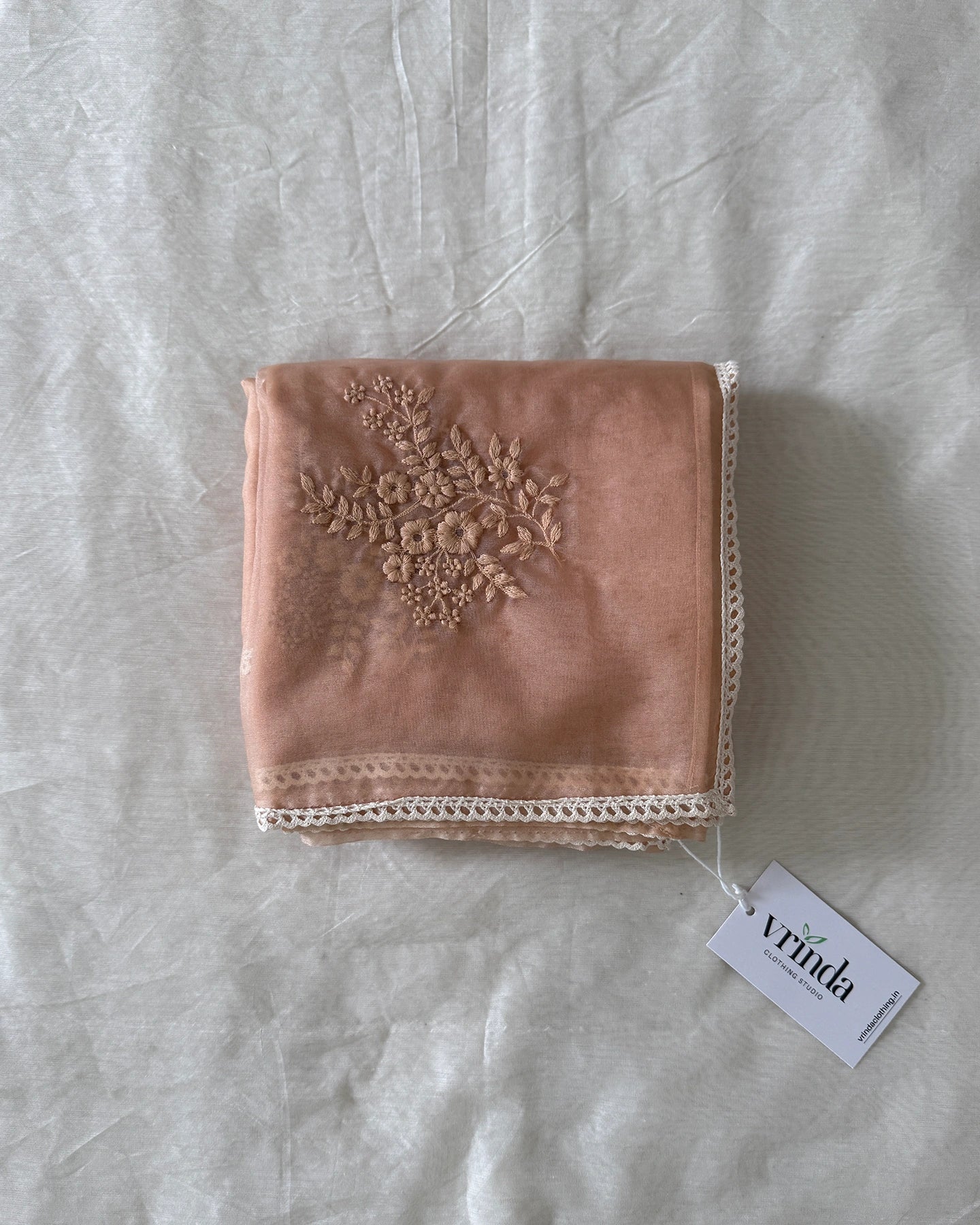 Apricot Blush Saree
