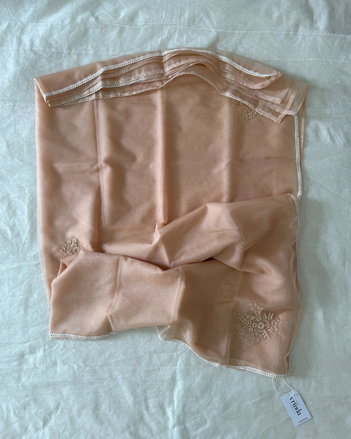 Apricot Blush Saree