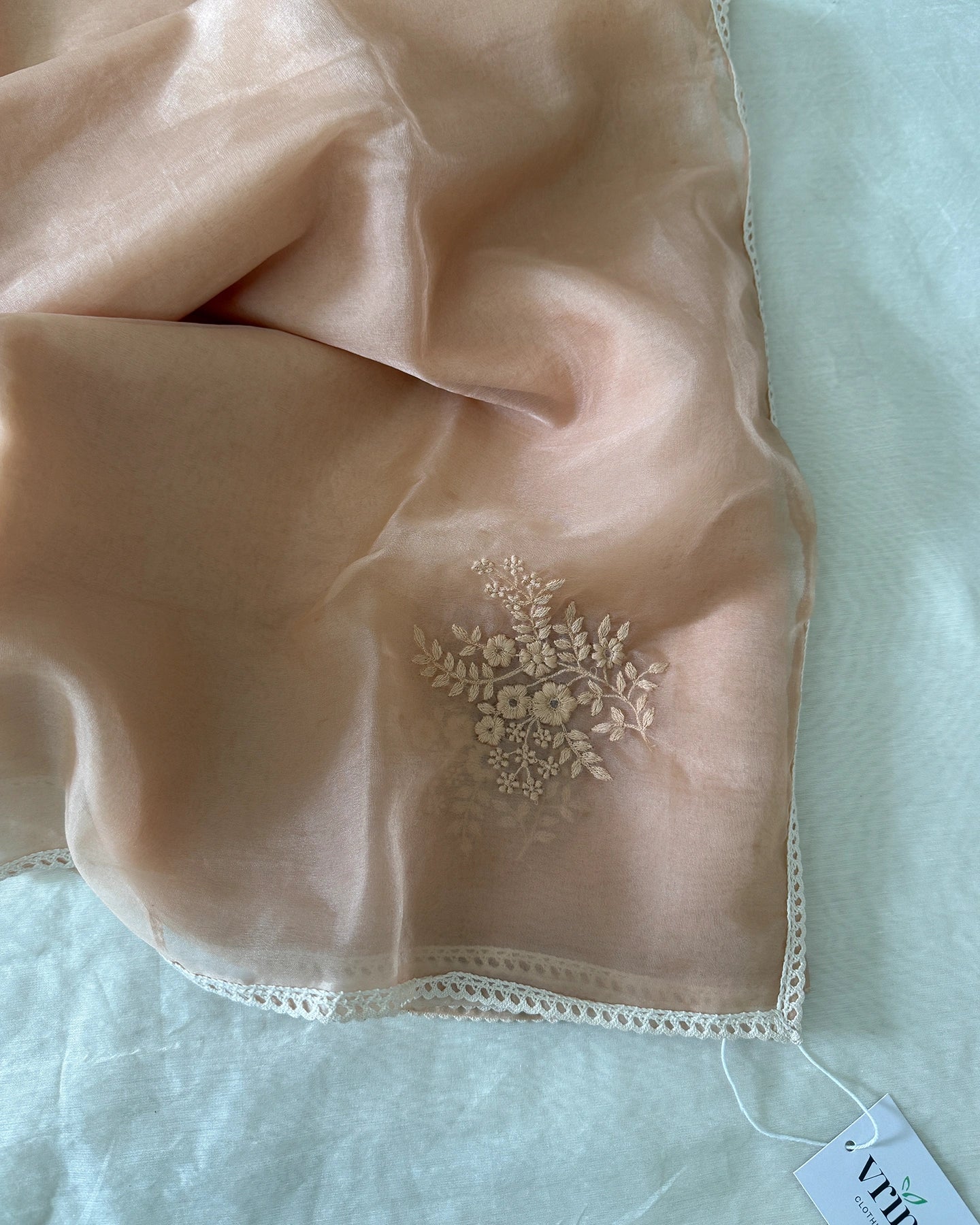 Apricot Blush Saree