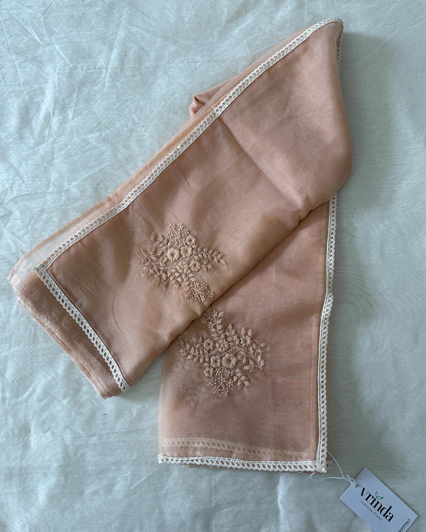 Apricot Blush Saree