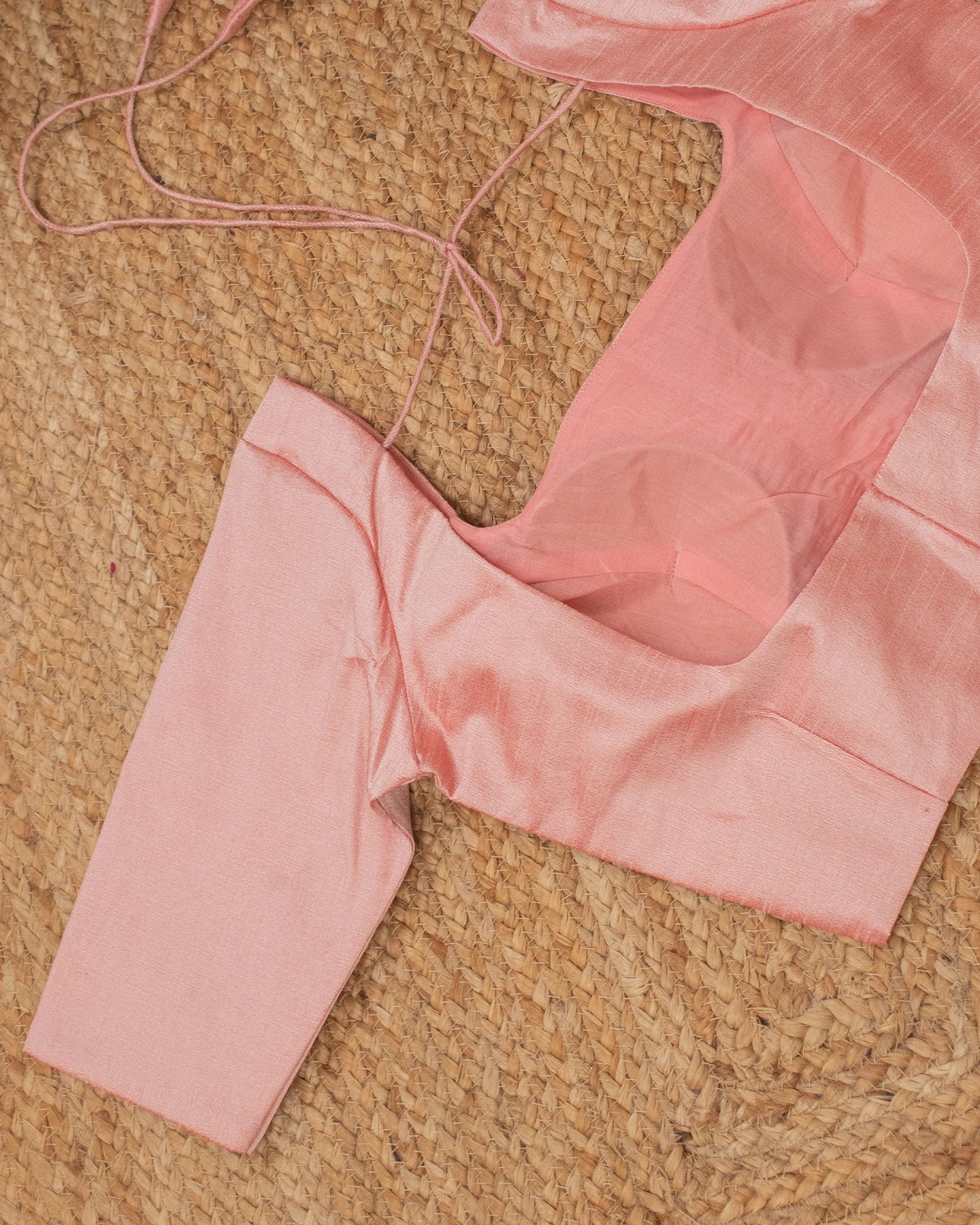 Peach Curve Solid Blouse