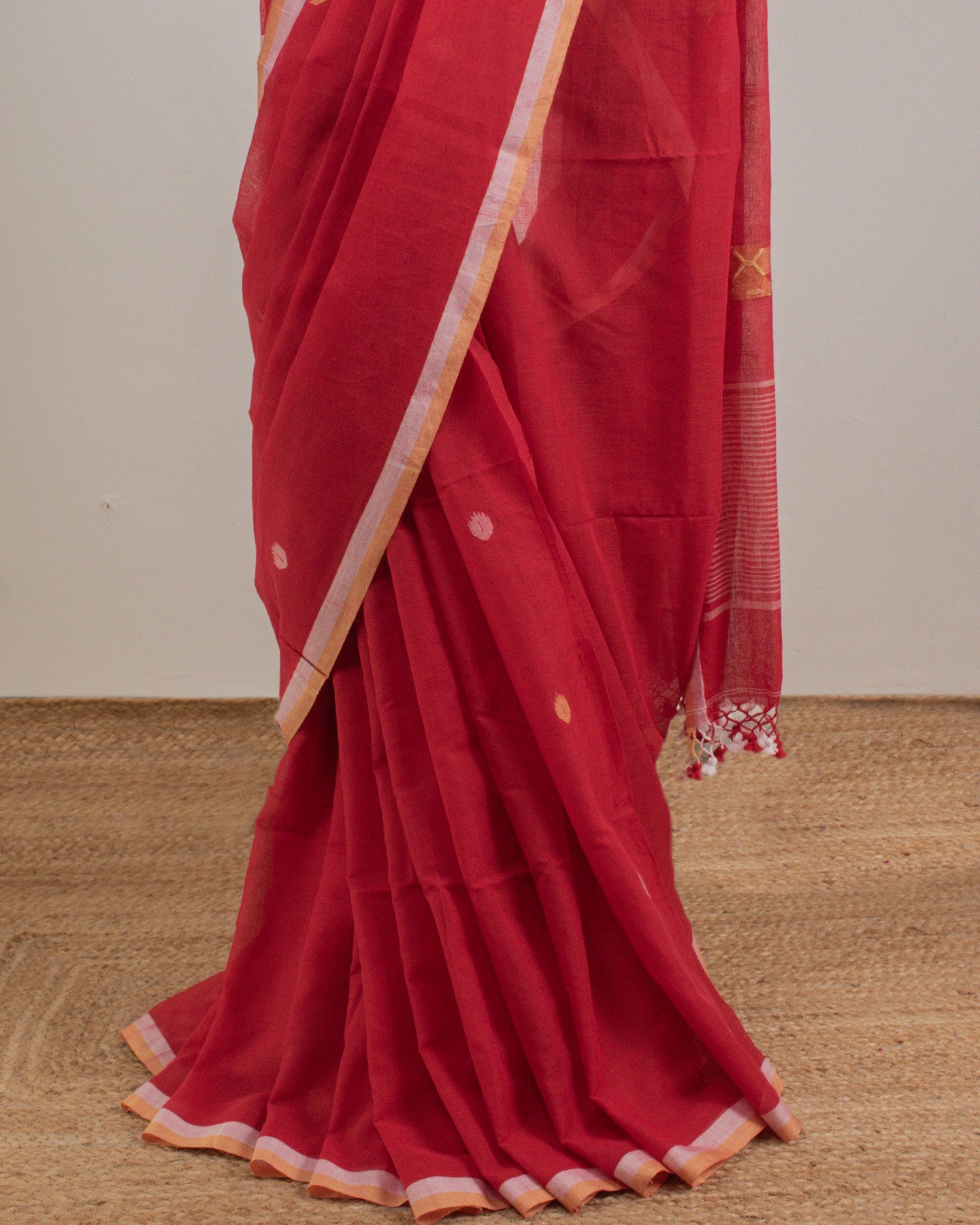 Bristi Brick Red Saree