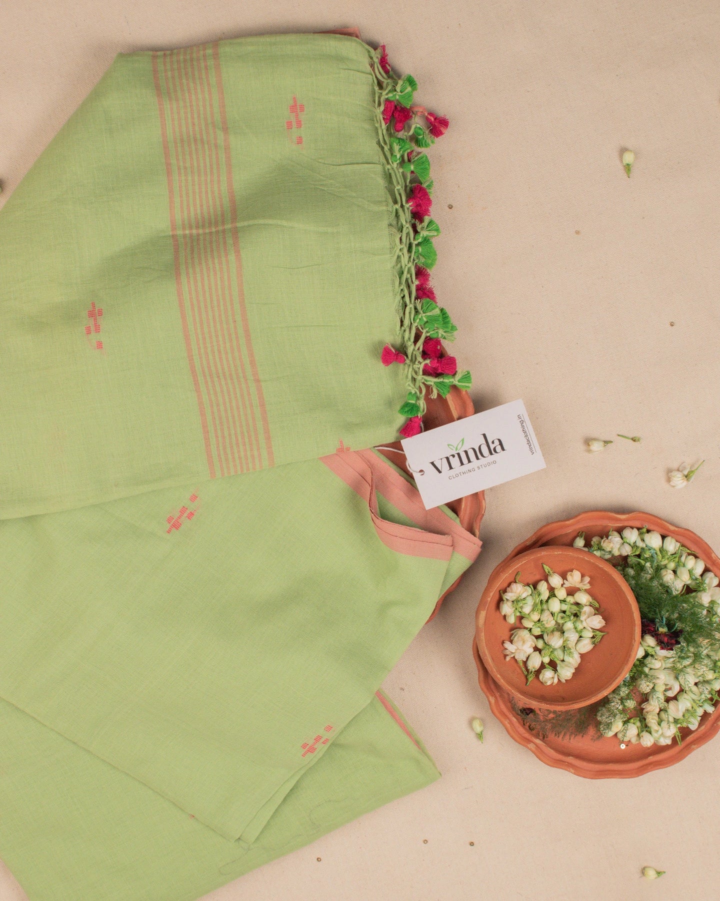Bristi Pistachio Saree