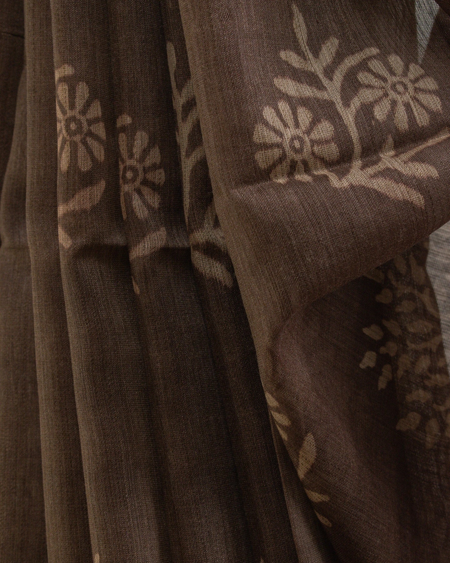 Brown Ghicha Tussar Saree