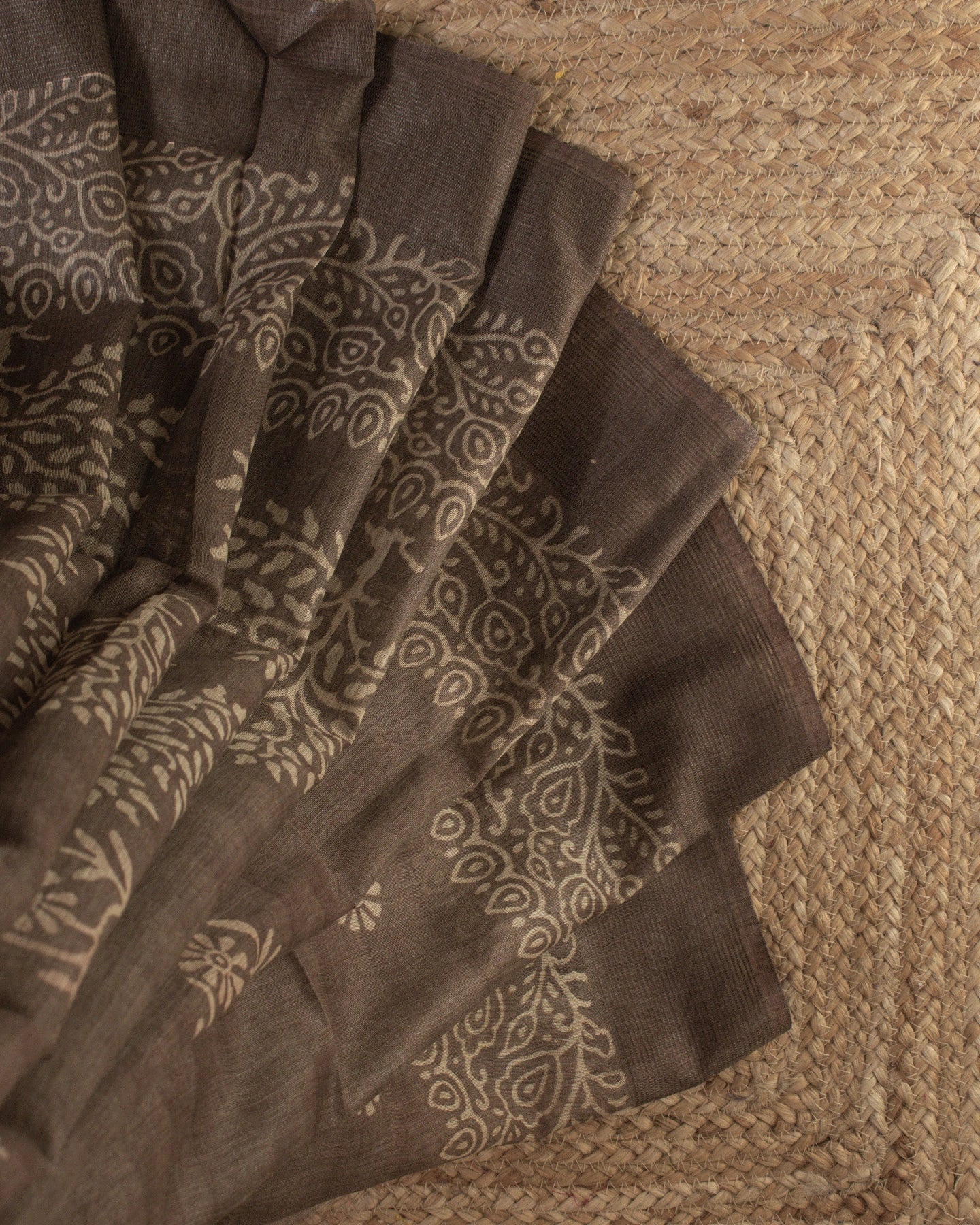 Brown Ghicha Tussar Saree