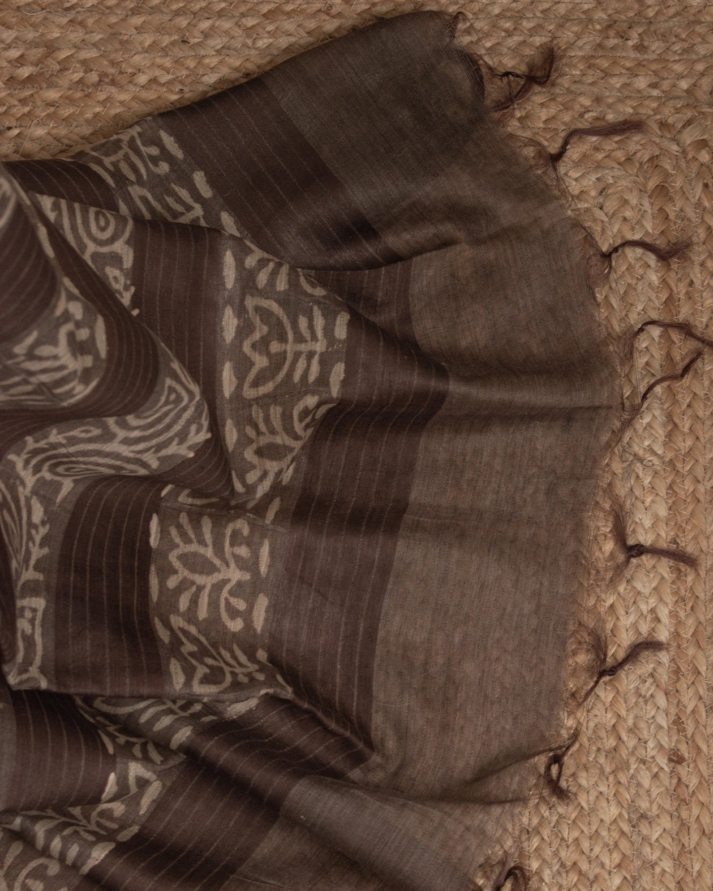 Brown Ghicha Tussar Saree