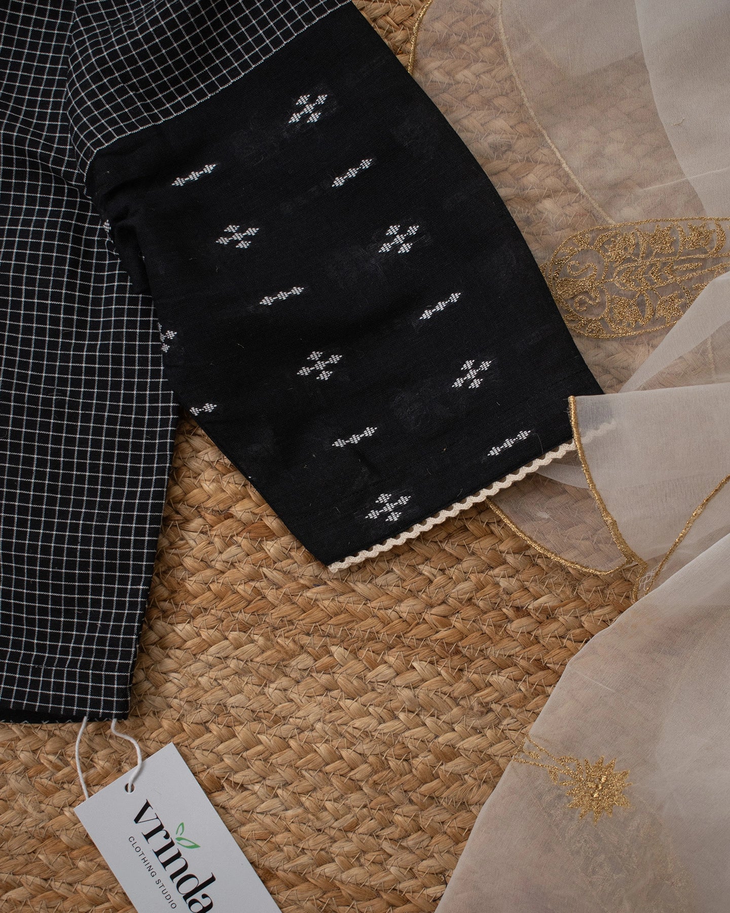 Black Diamond Checks Blouse
