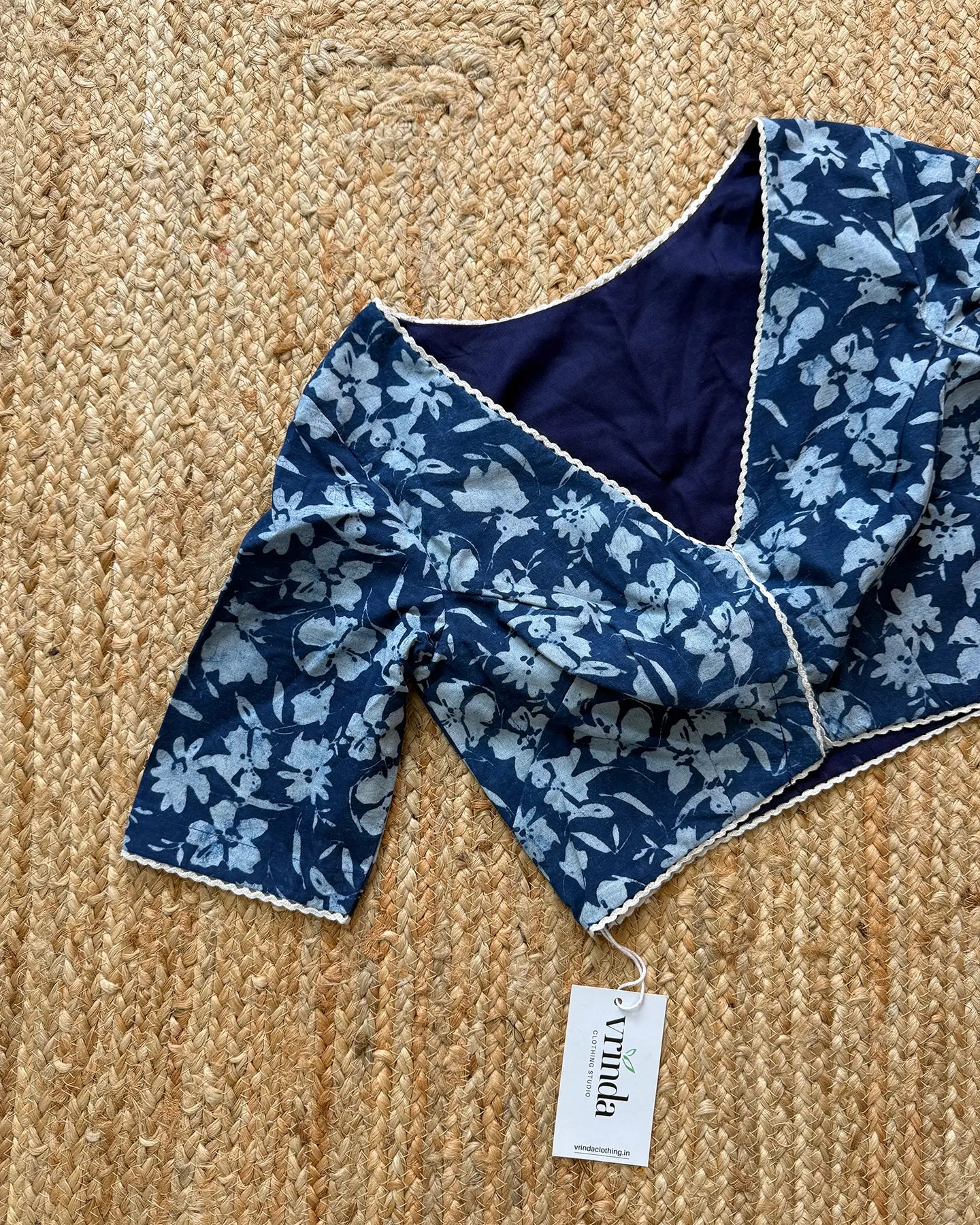 Indigo Flora Blouse