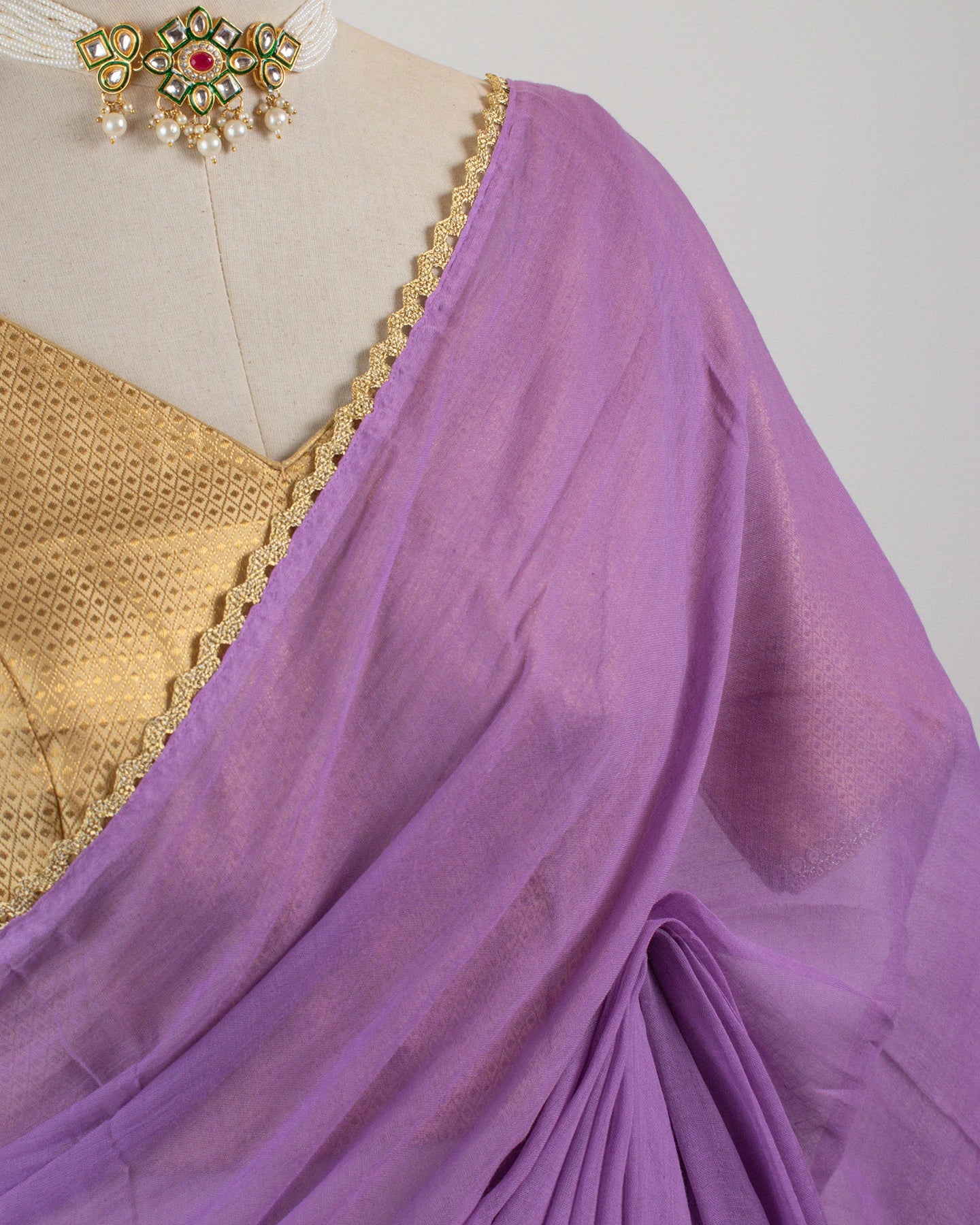 Gold's Lavender Saree