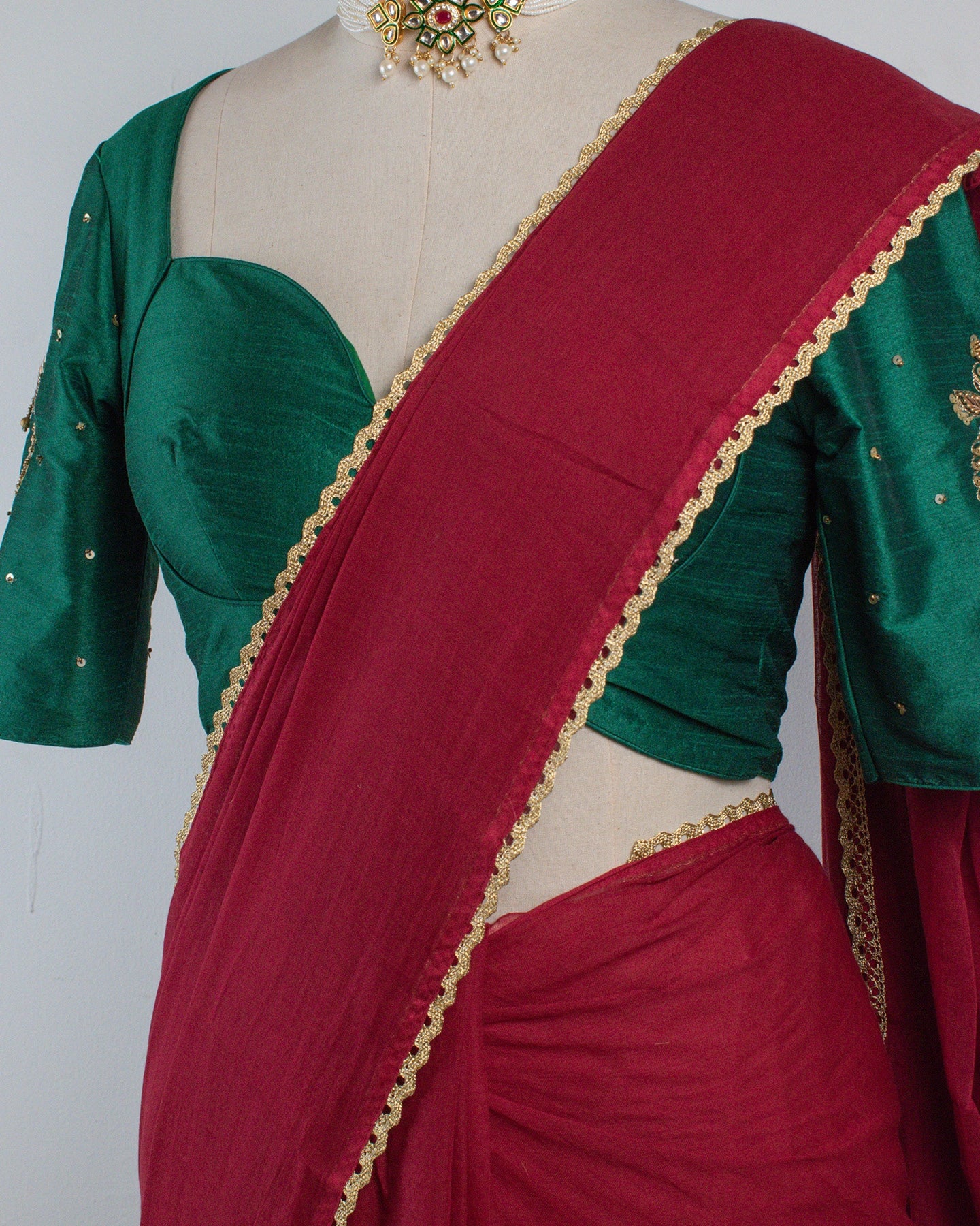 Gold's Ruby Saree