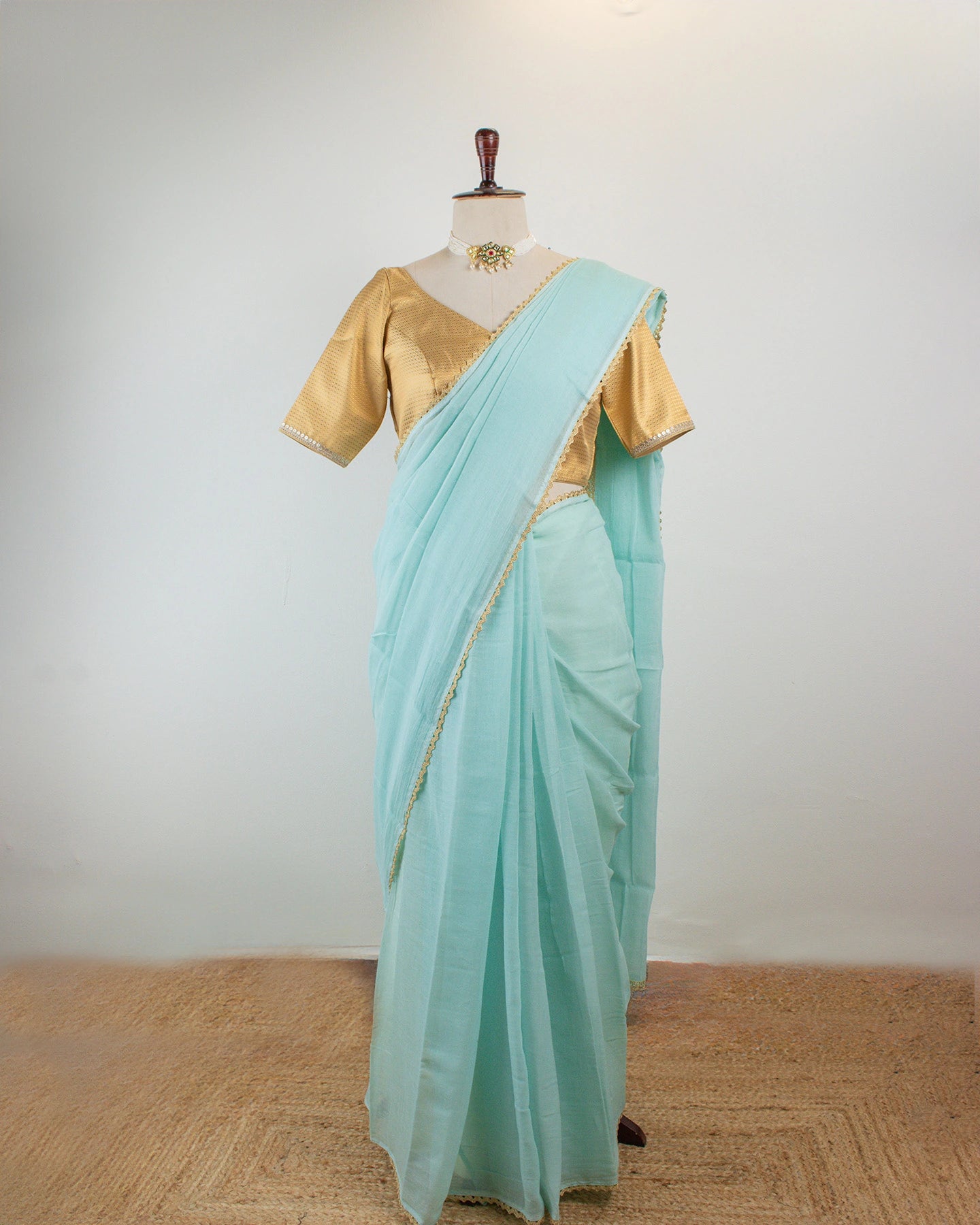 Gold's Sky Saree