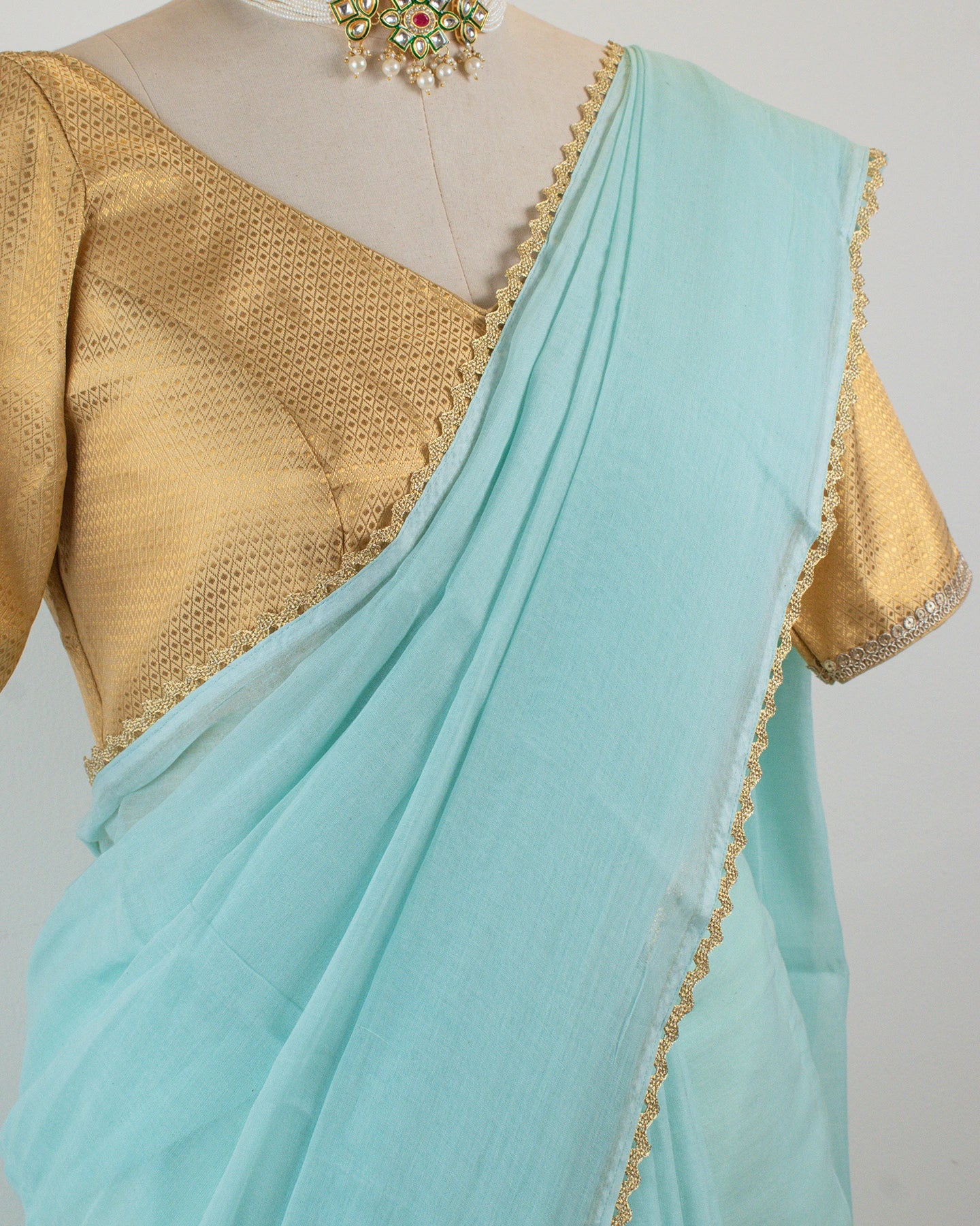 Gold's Sky Saree