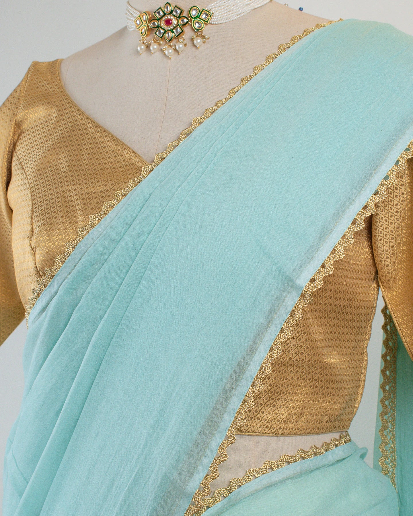 Gold's Sky Saree