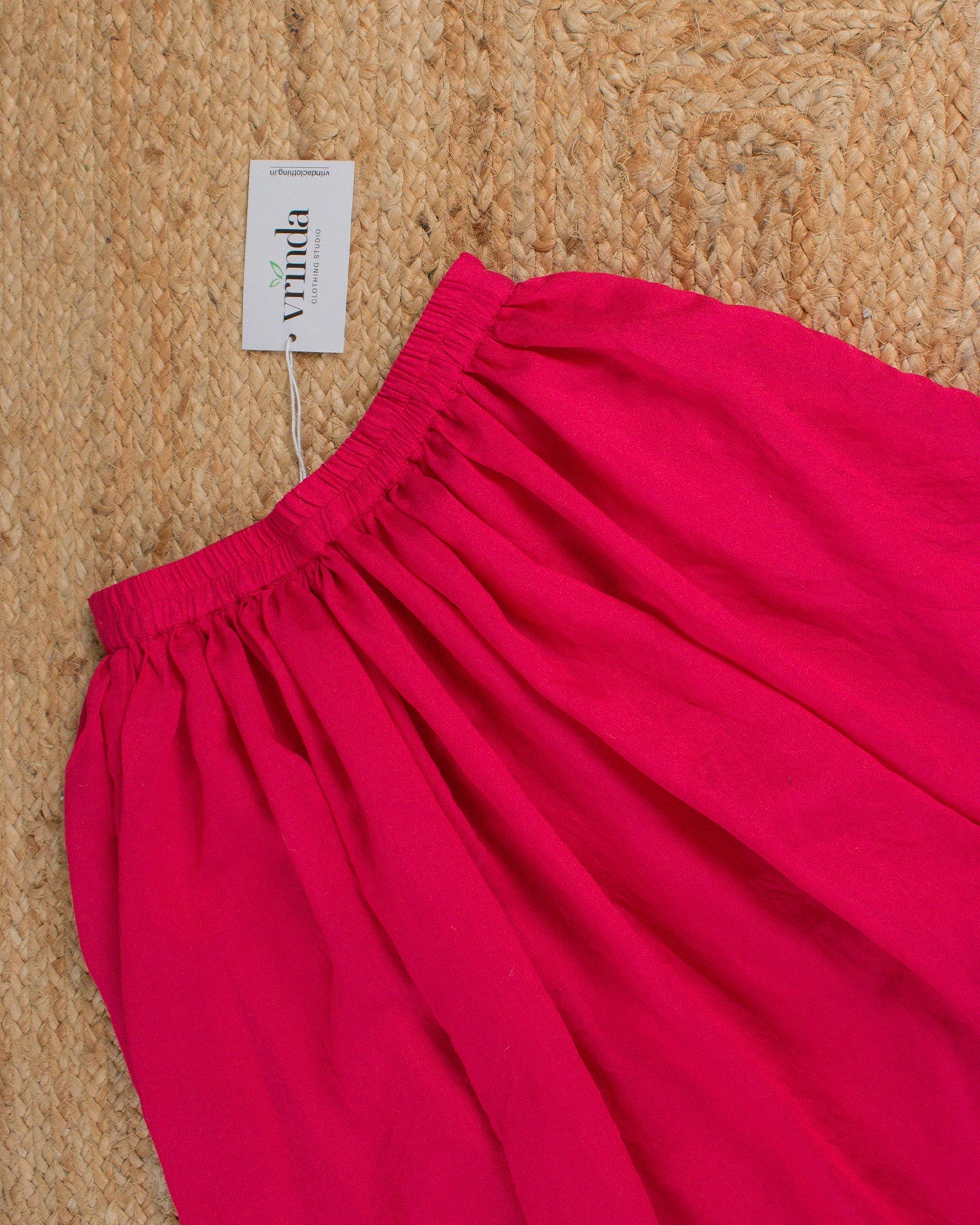 Gulabi Chanderi Kids Skirt