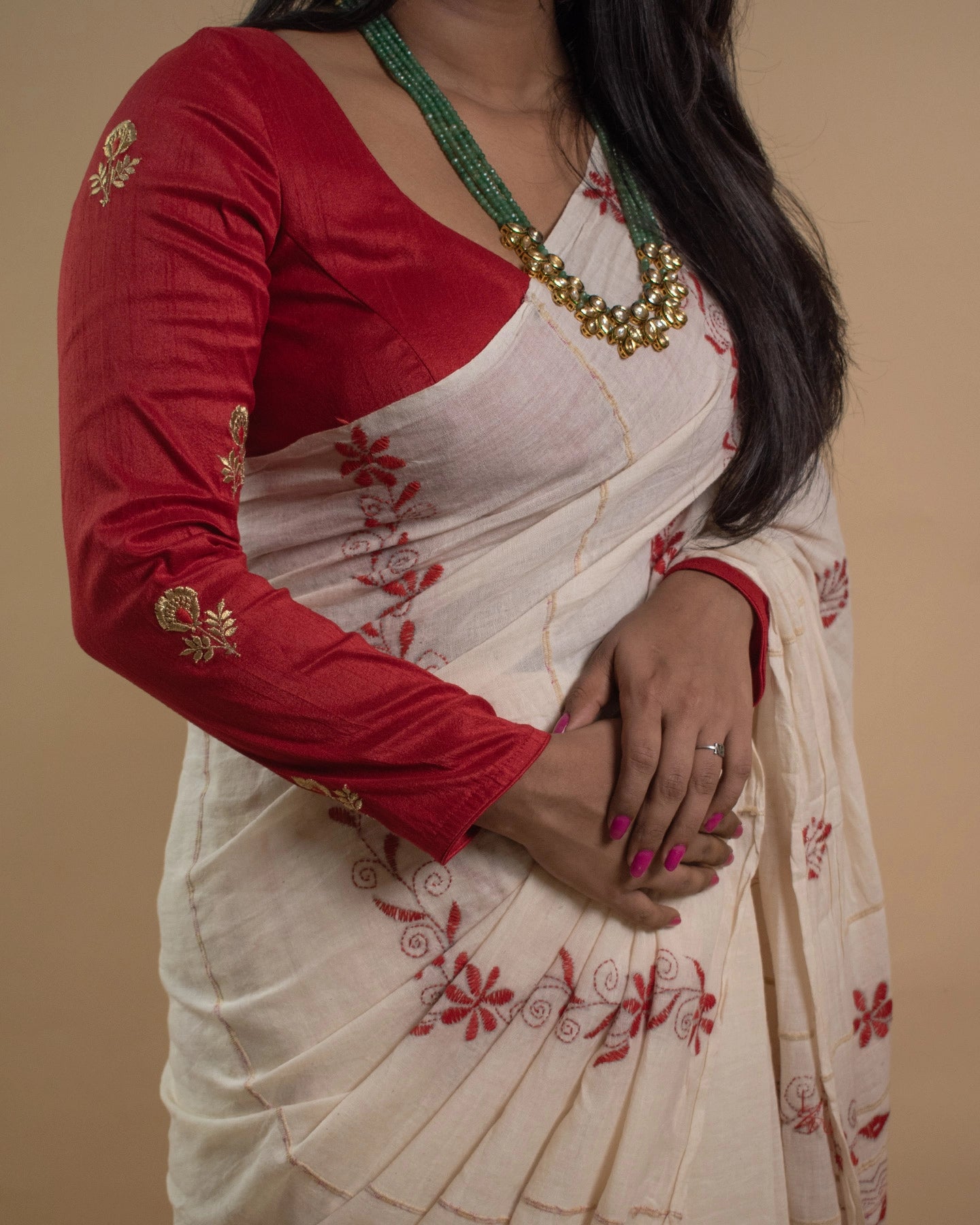 Gold Tulip Red Blouse