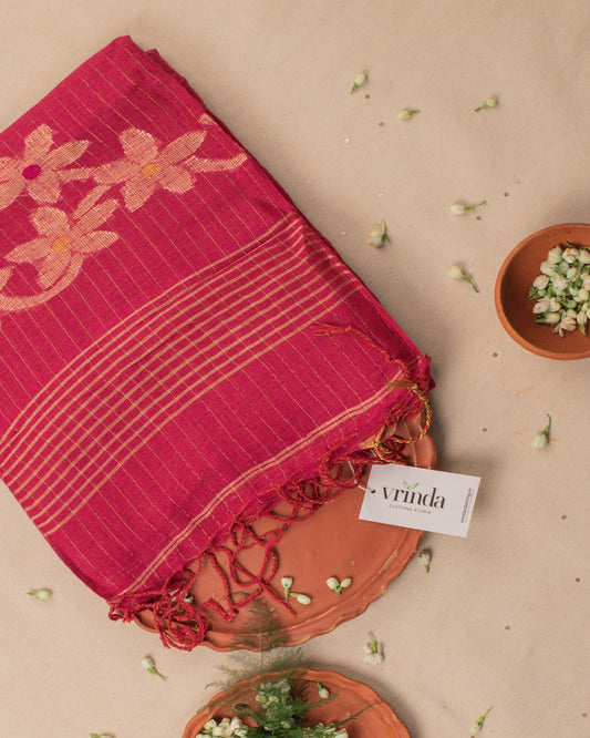Madhavi Rani Linen Saree