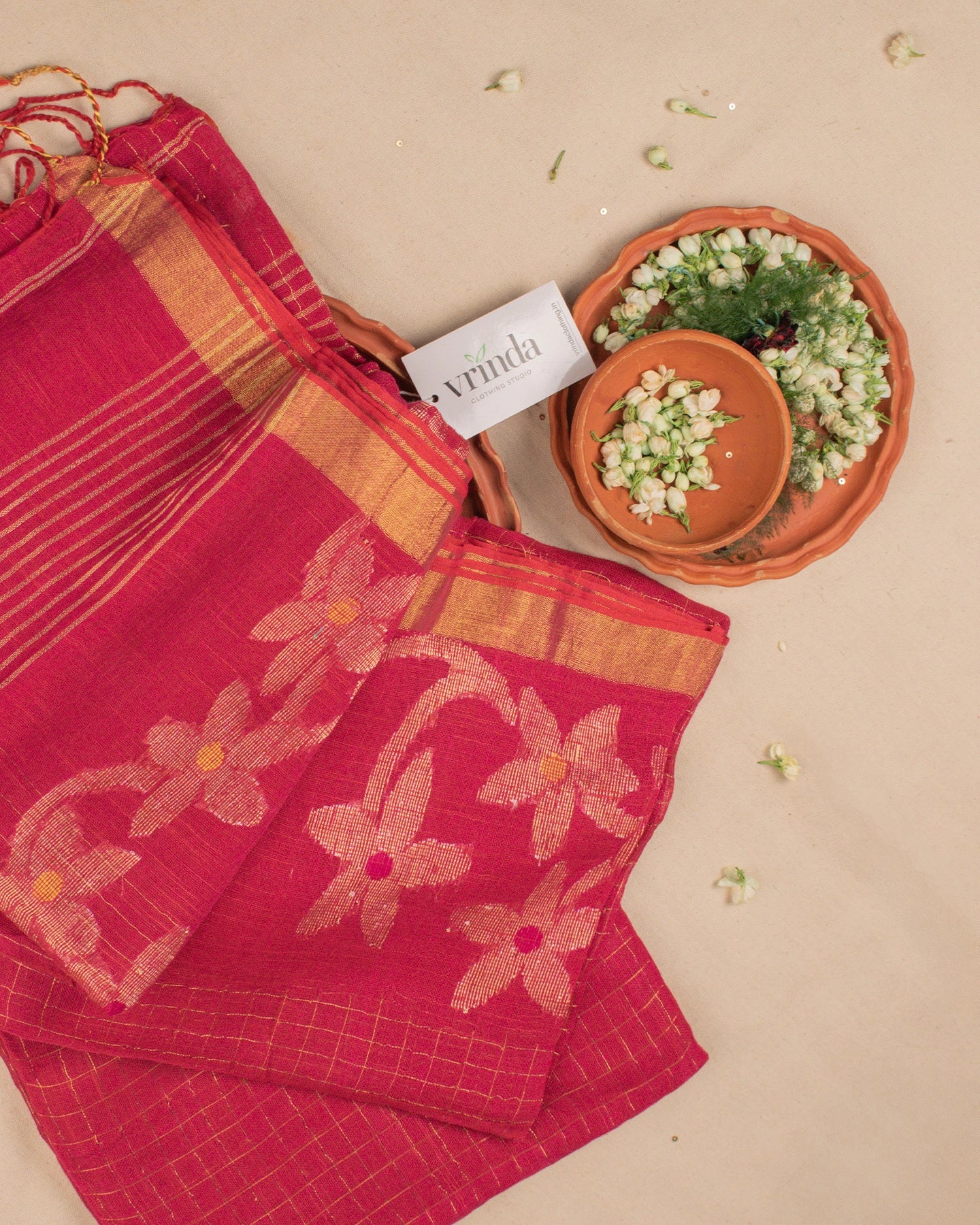 Madhavi Rani Linen Saree