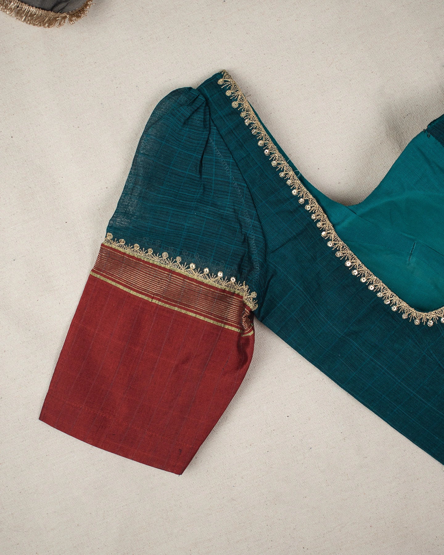 Malavika Teal Blouse