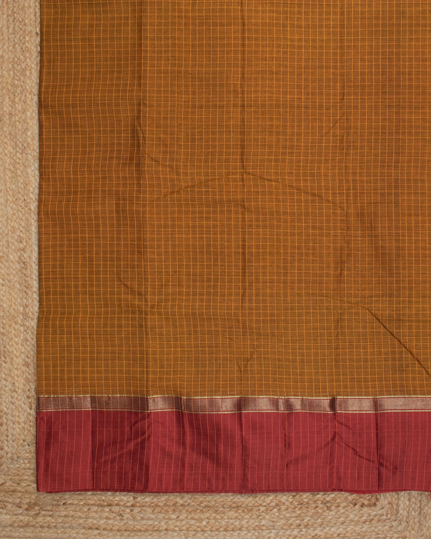 Mithila Mustard Bengal Cotton Silk Saree