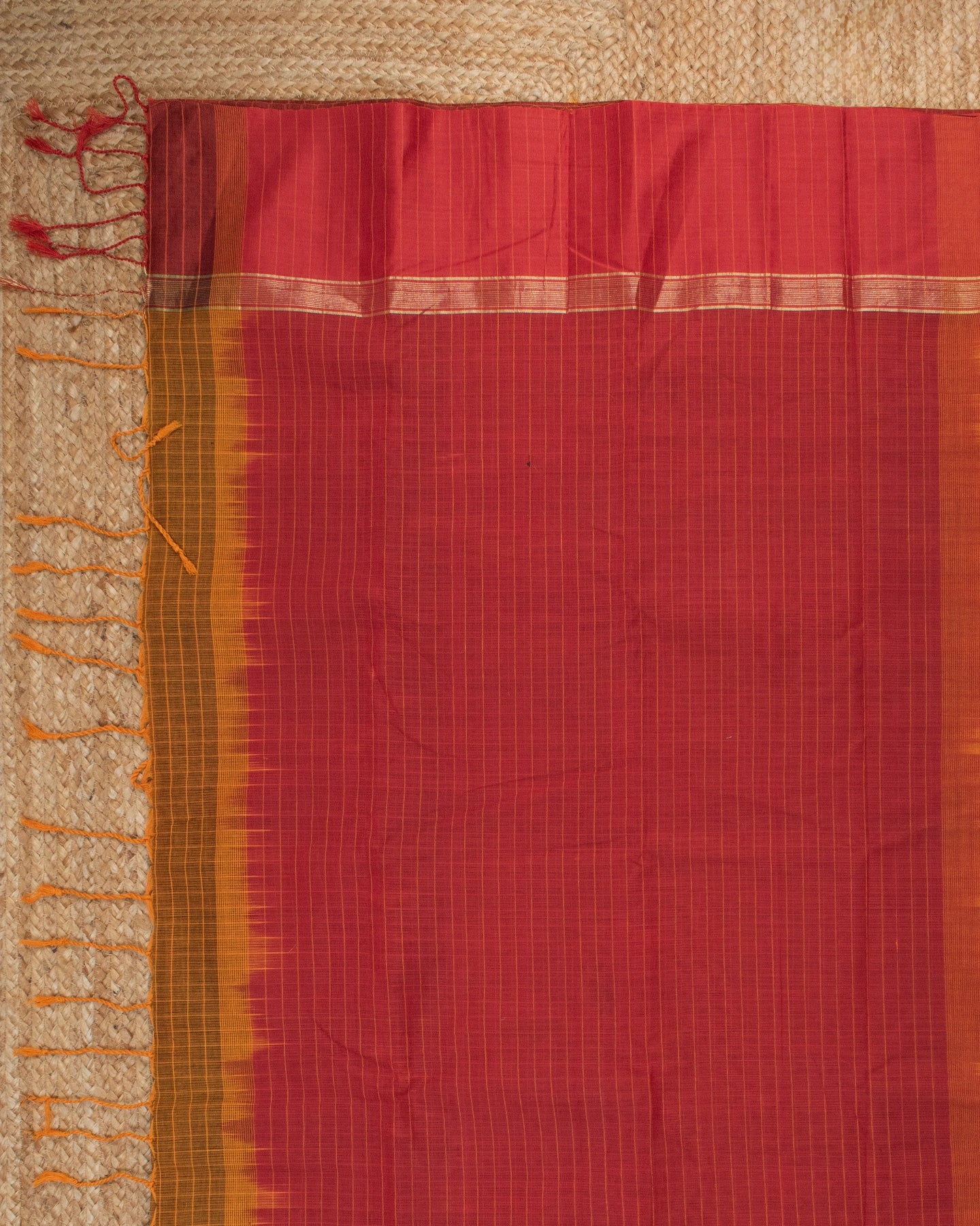 Mithila Mustard Bengal Cotton Silk Saree
