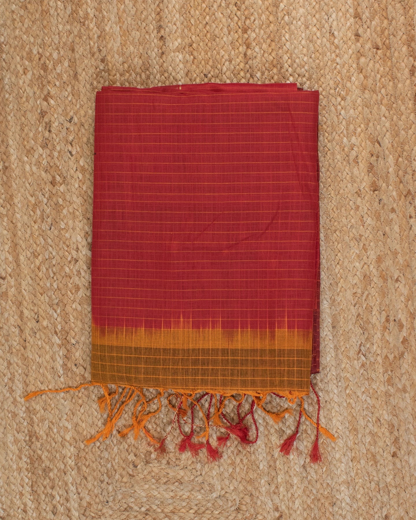 Mithila Mustard Bengal Cotton Silk Saree