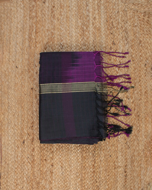 Mithila Purple Bengal Cotton Silk Saree