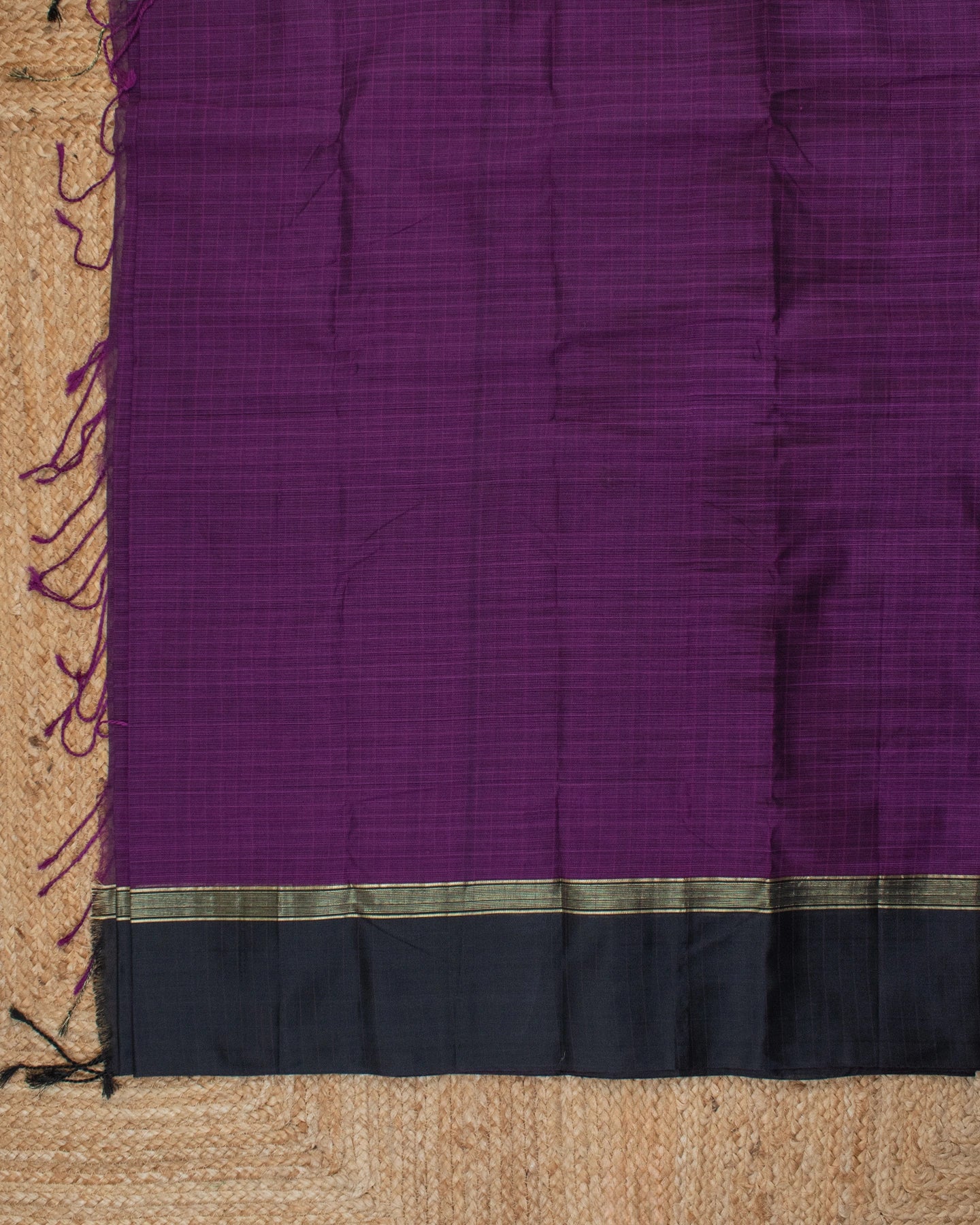Mithila Purple Bengal Cotton Silk Saree