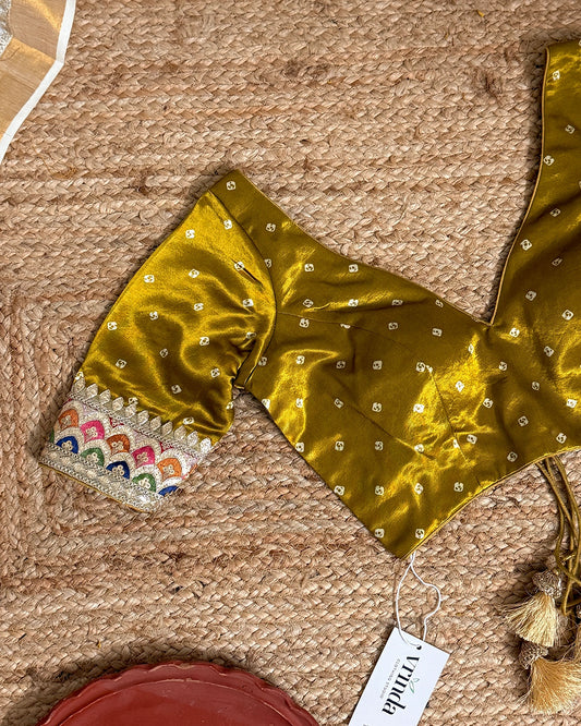 Mustard Bandhej Blouse