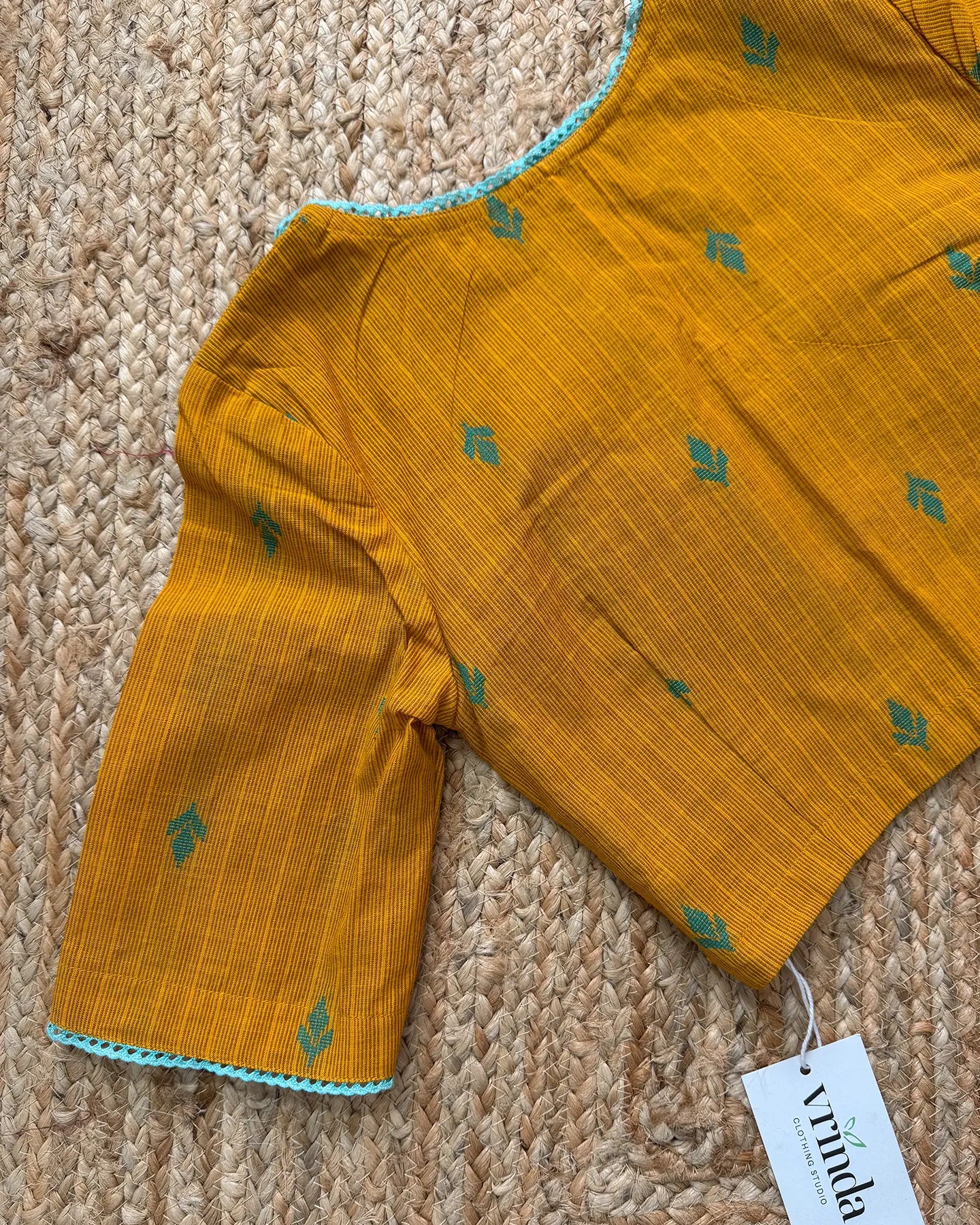 Tulips On Mustard Blouse