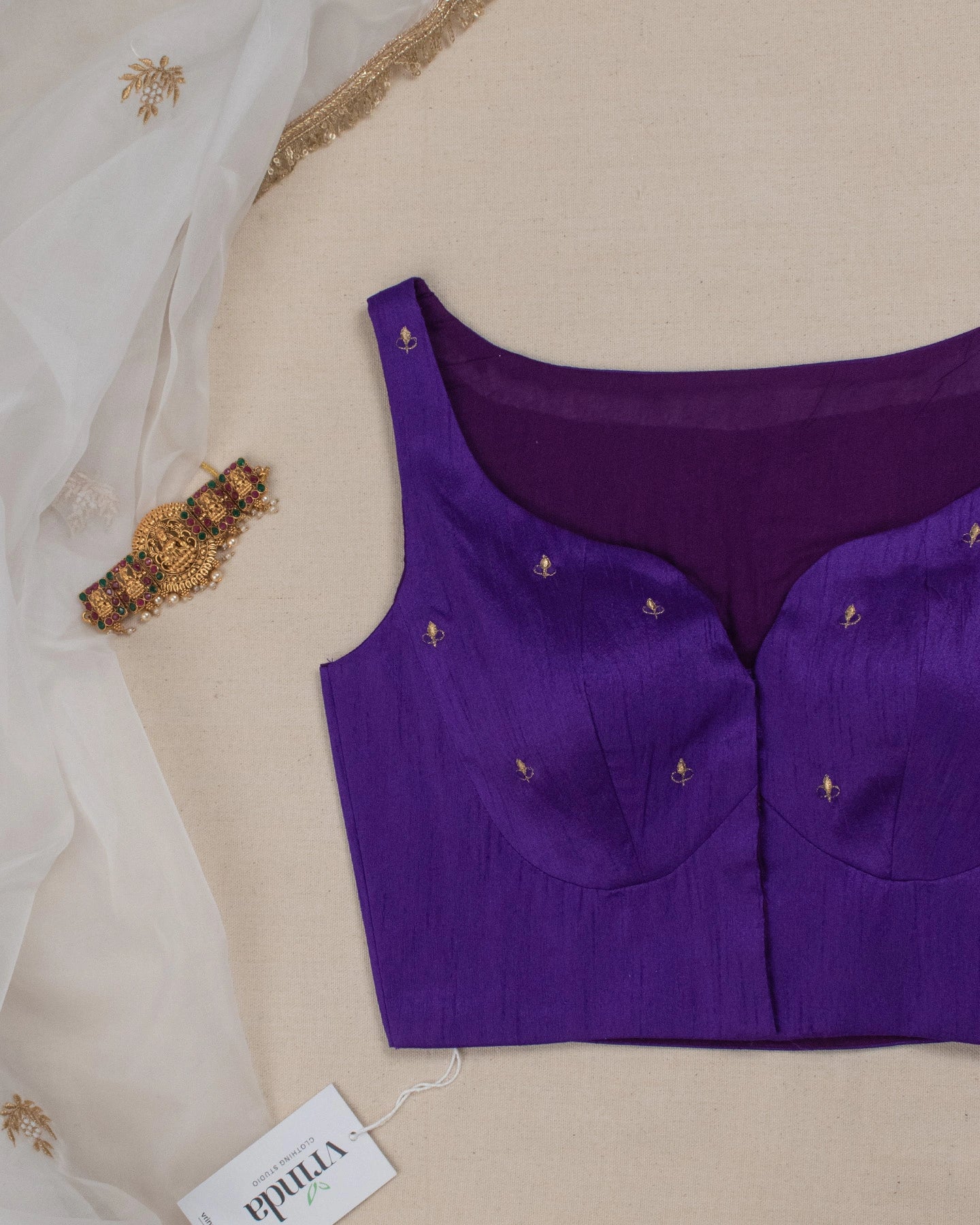 Nayantara Purple Blouse